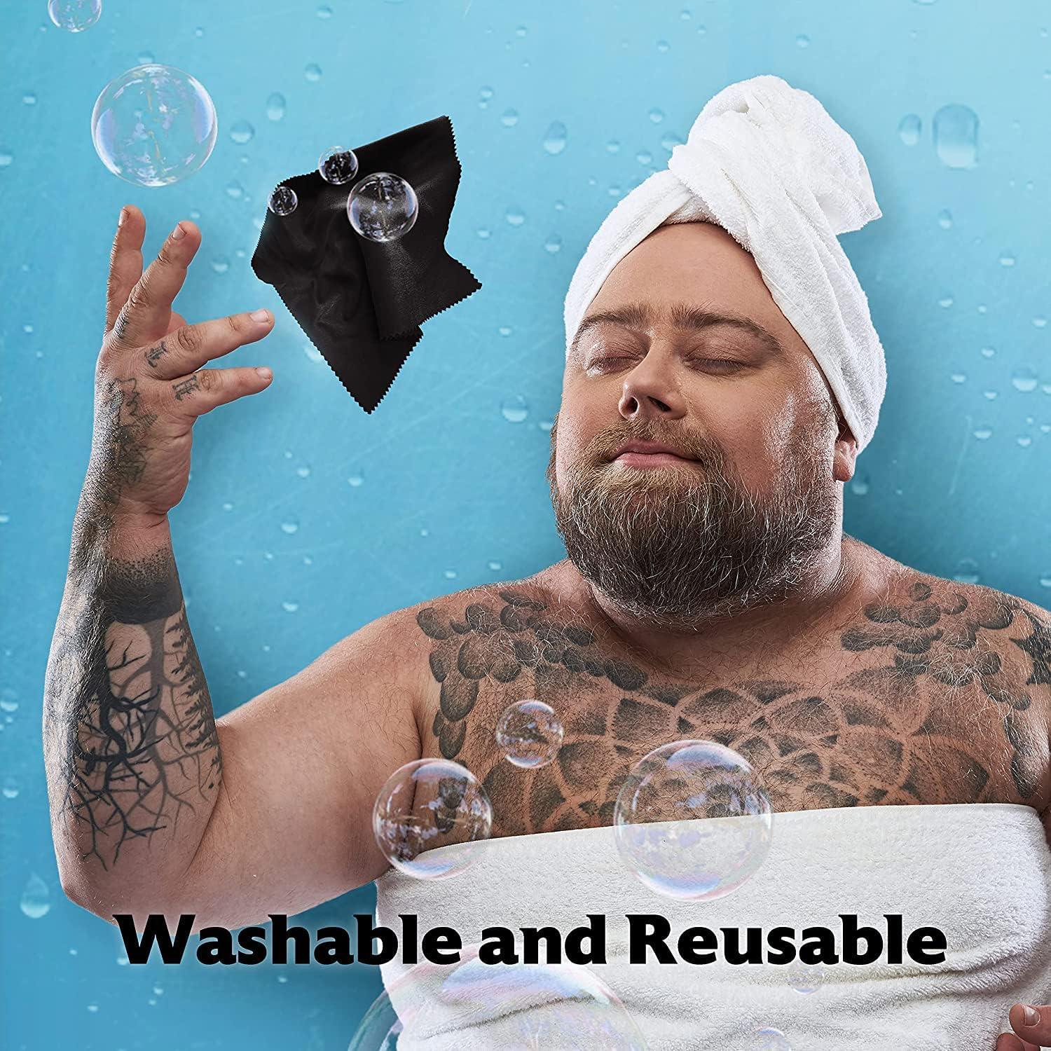 Paño de limpieza de microfibra Purity - Paquete de 6, Negro