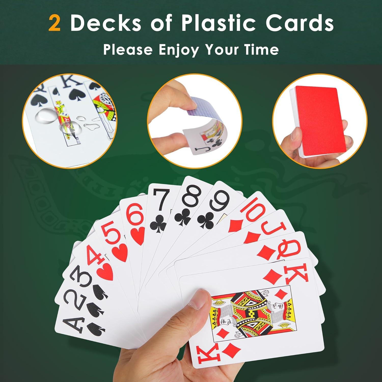 Set de Fichas de Póker Vantex 300 PCS con Cartas y Caja