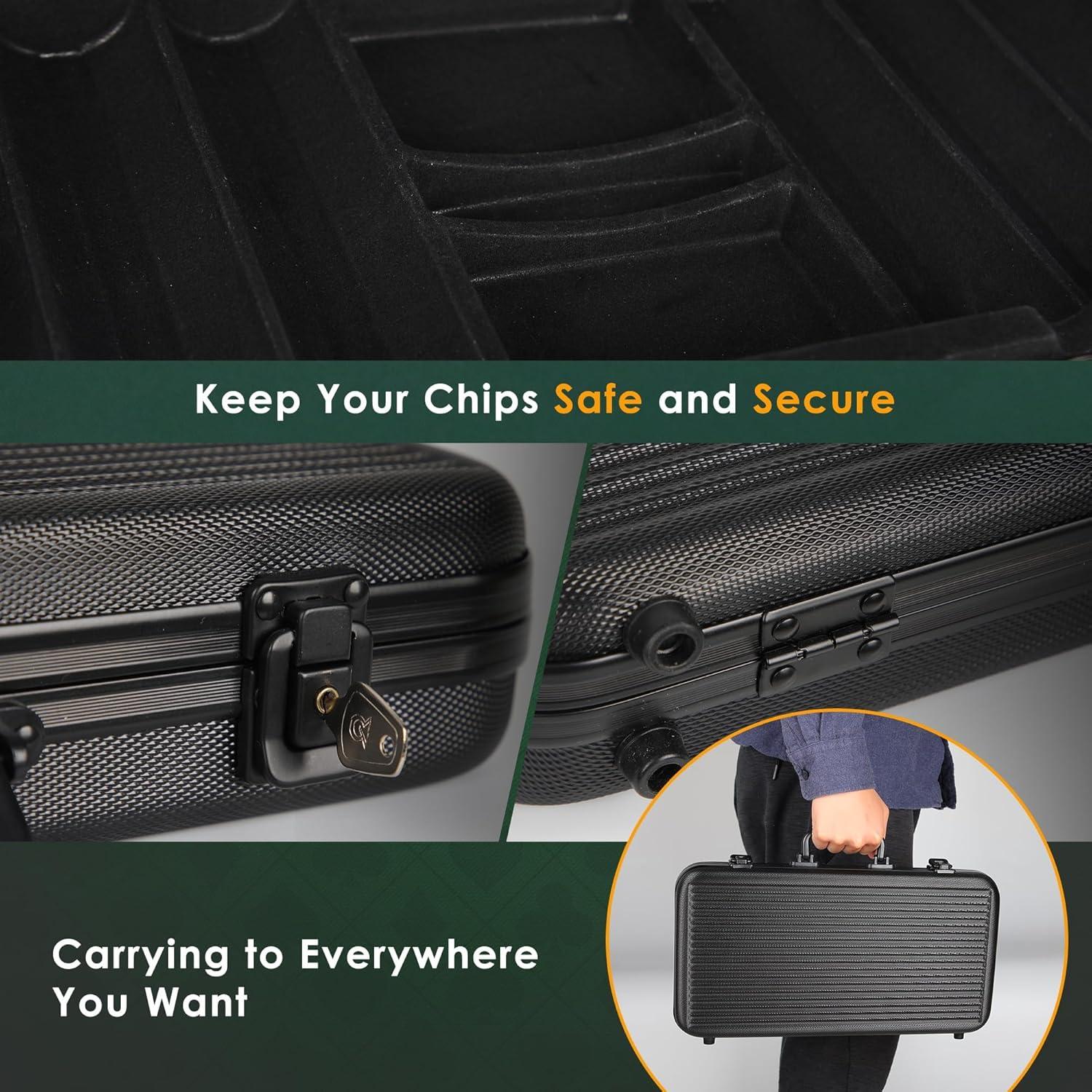 Set de Fichas de Póker Vantex 300 PCS con Cartas y Caja