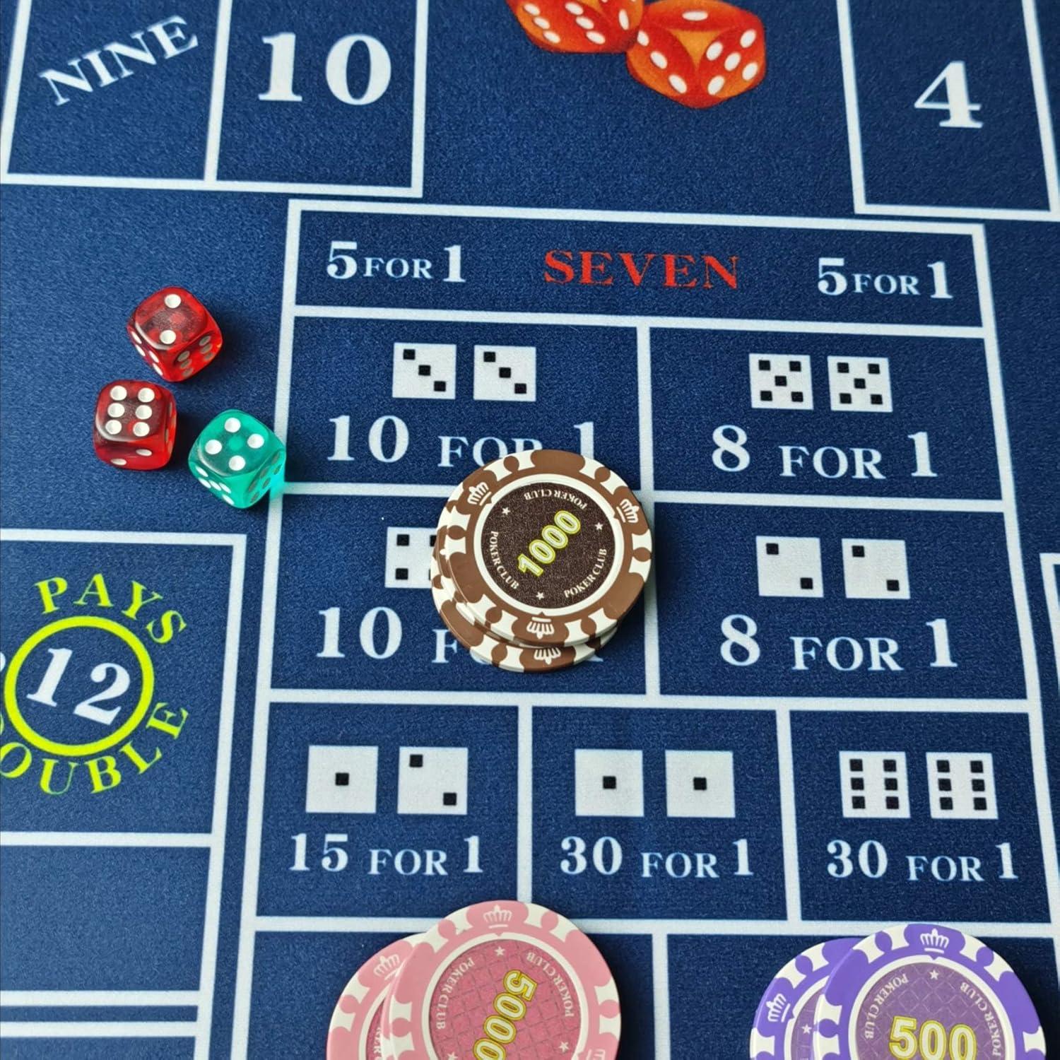 Feltro de Casino BALIKEN 91x183 cm para Craps