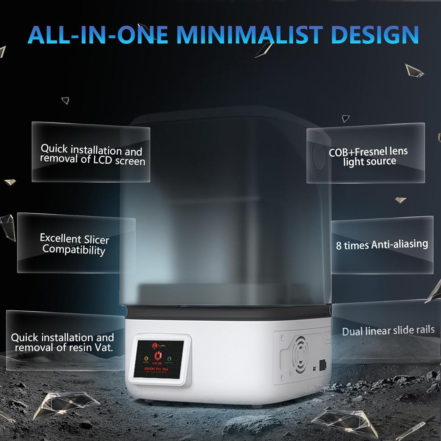 Impresora 3D de Resina OLAPRIN KG406 Pro Max 4K 145x90x150mm