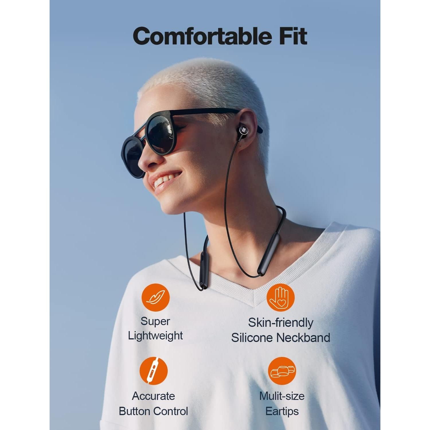 Auriculares Bluetooth Rythflo WH01 Inalámbricos IPX7 30h