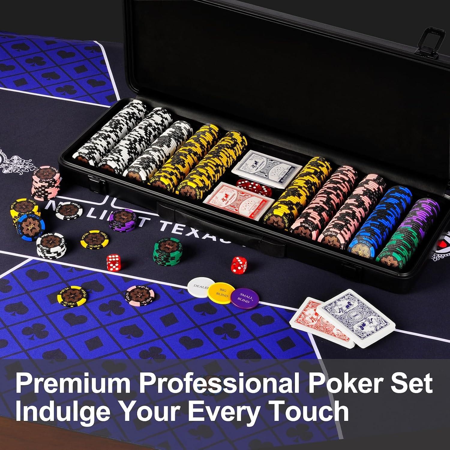 Set de Fichas de Póker CONTINUE 500 Fichas 40mm