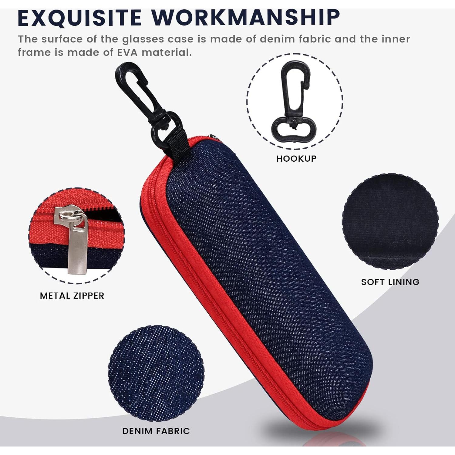 Estuche de Gafas Portátil Molshine Mezclilla 3 Piezas