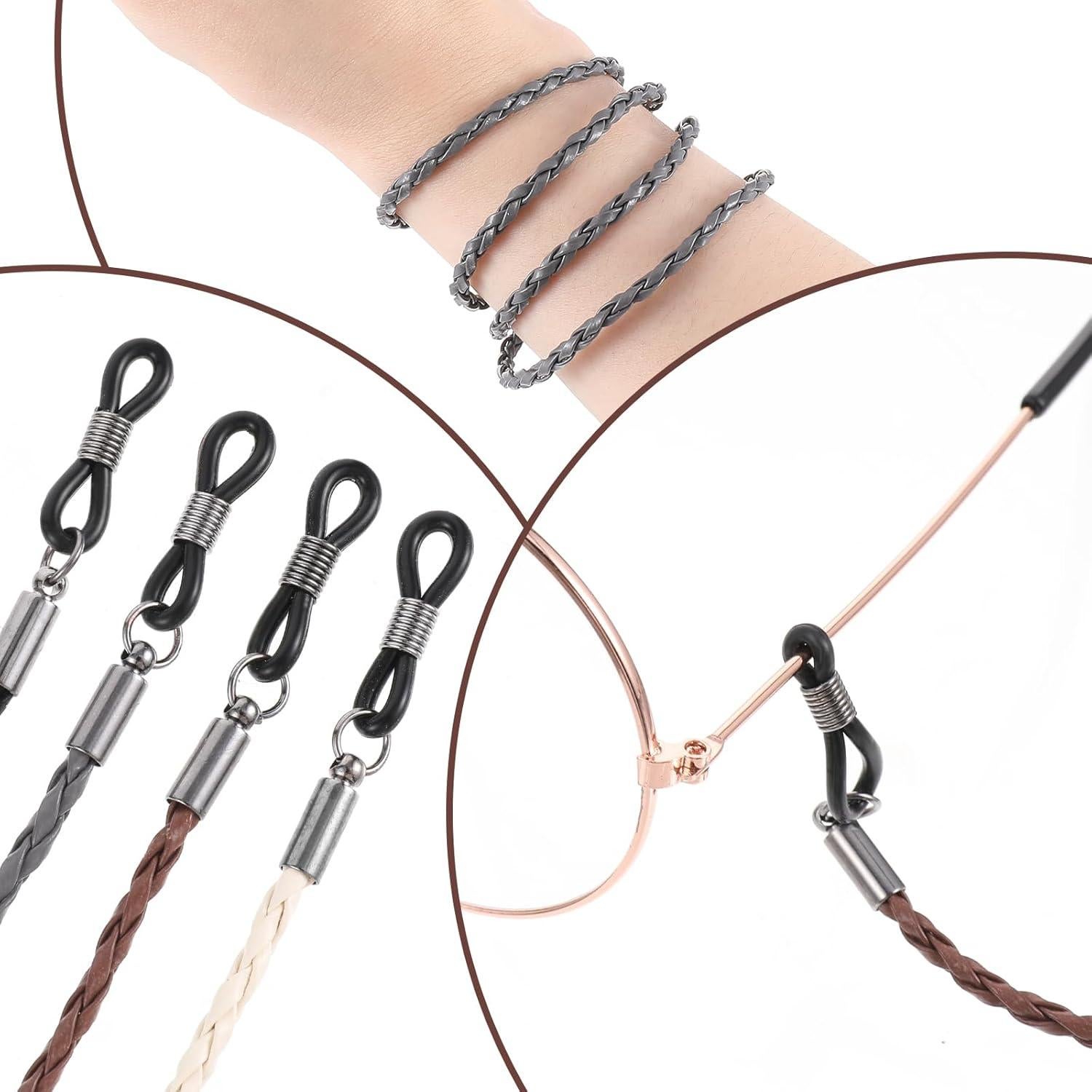 4 Correas de Gafas de Cuero PU Multicolor 70cm