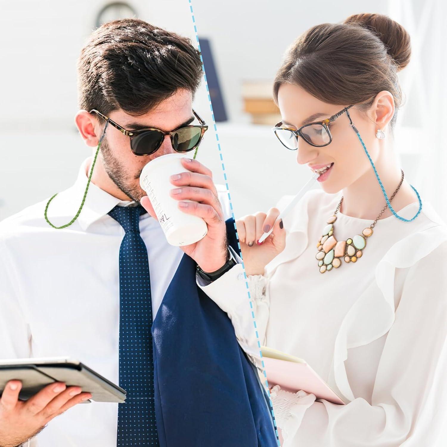 4 Correas de Gafas de Cuero PU Multicolor 70cm