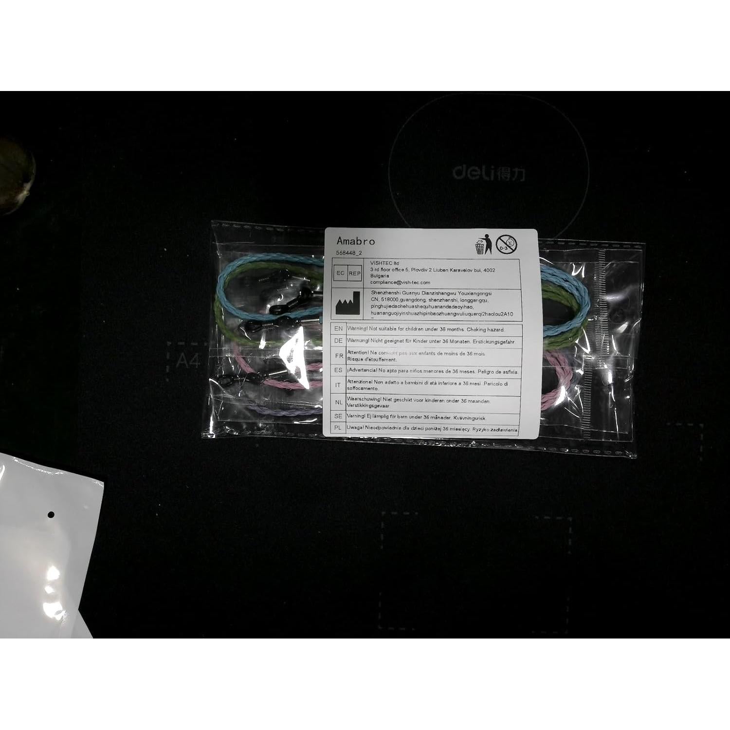 4 Correas de Gafas de Cuero PU Multicolor 70cm