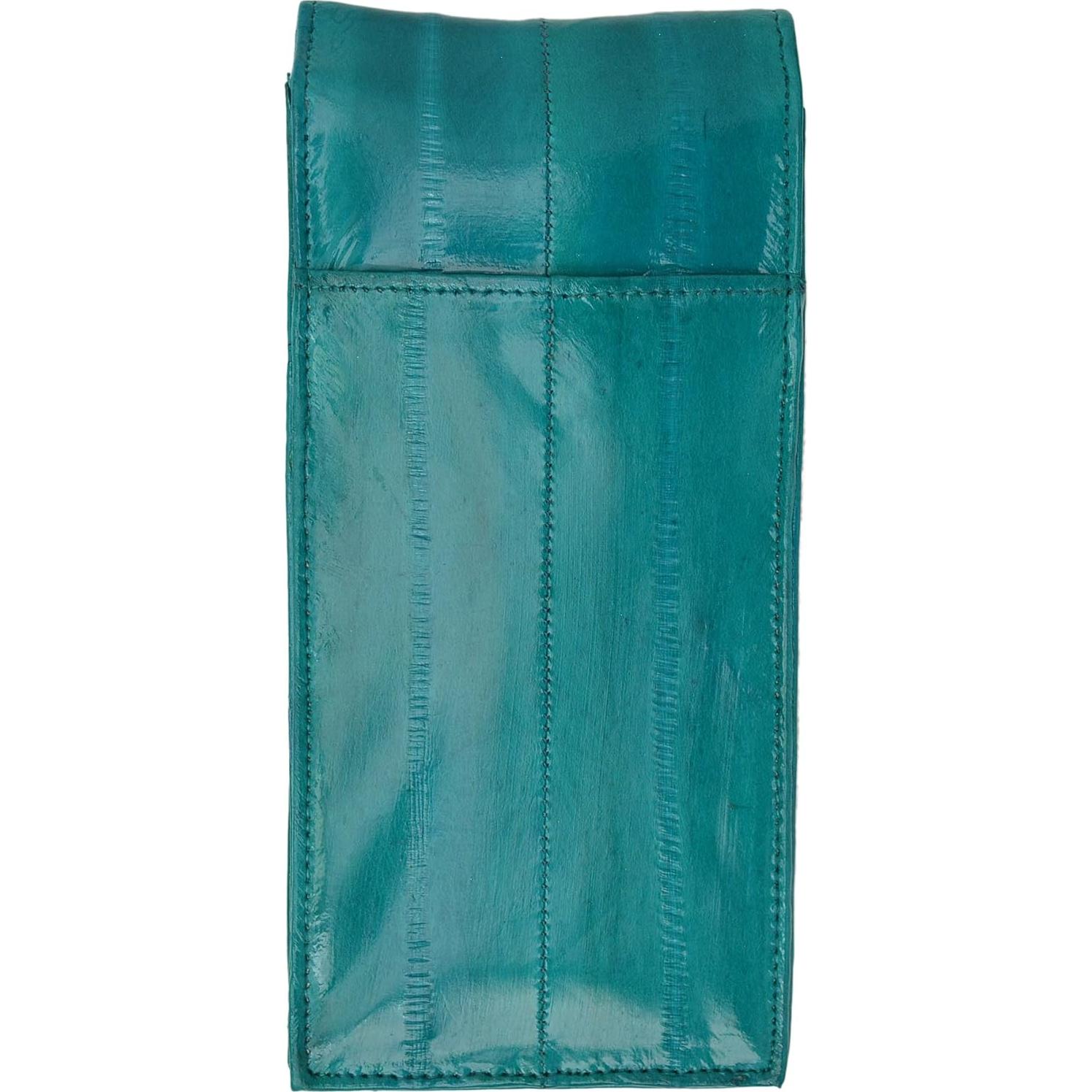 Estuche para Gafas de Piel de Anguila Marshal E508 Azul Bebé