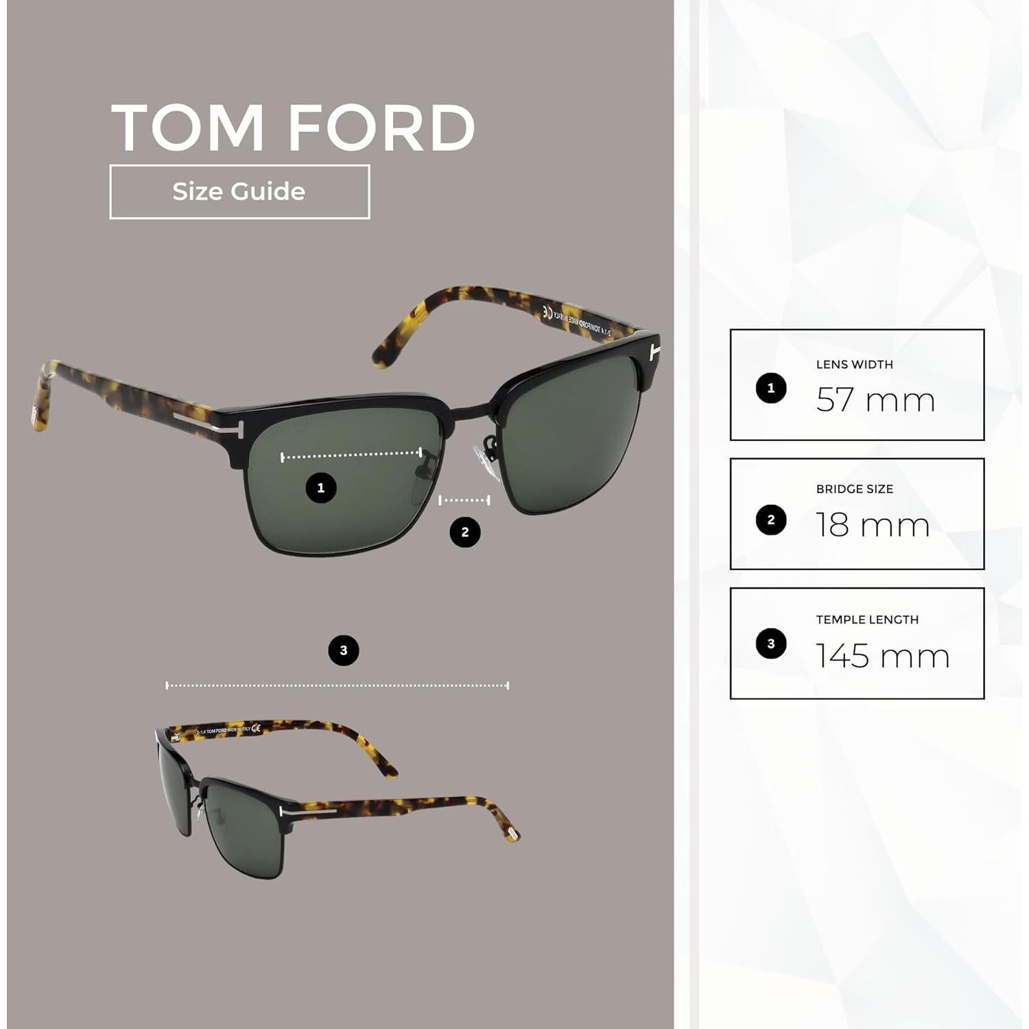 Gafas de sol Tom Ford FT0367 River para hombres + Kit iWear