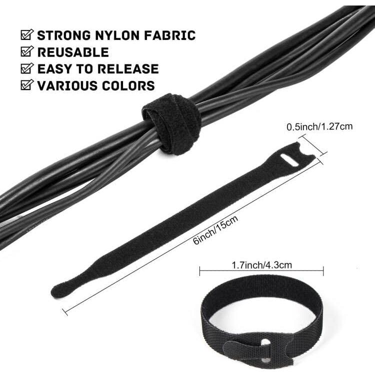 Organizador de Cables OneLeaf 120 Piezas 15,24 cm 5 Colores