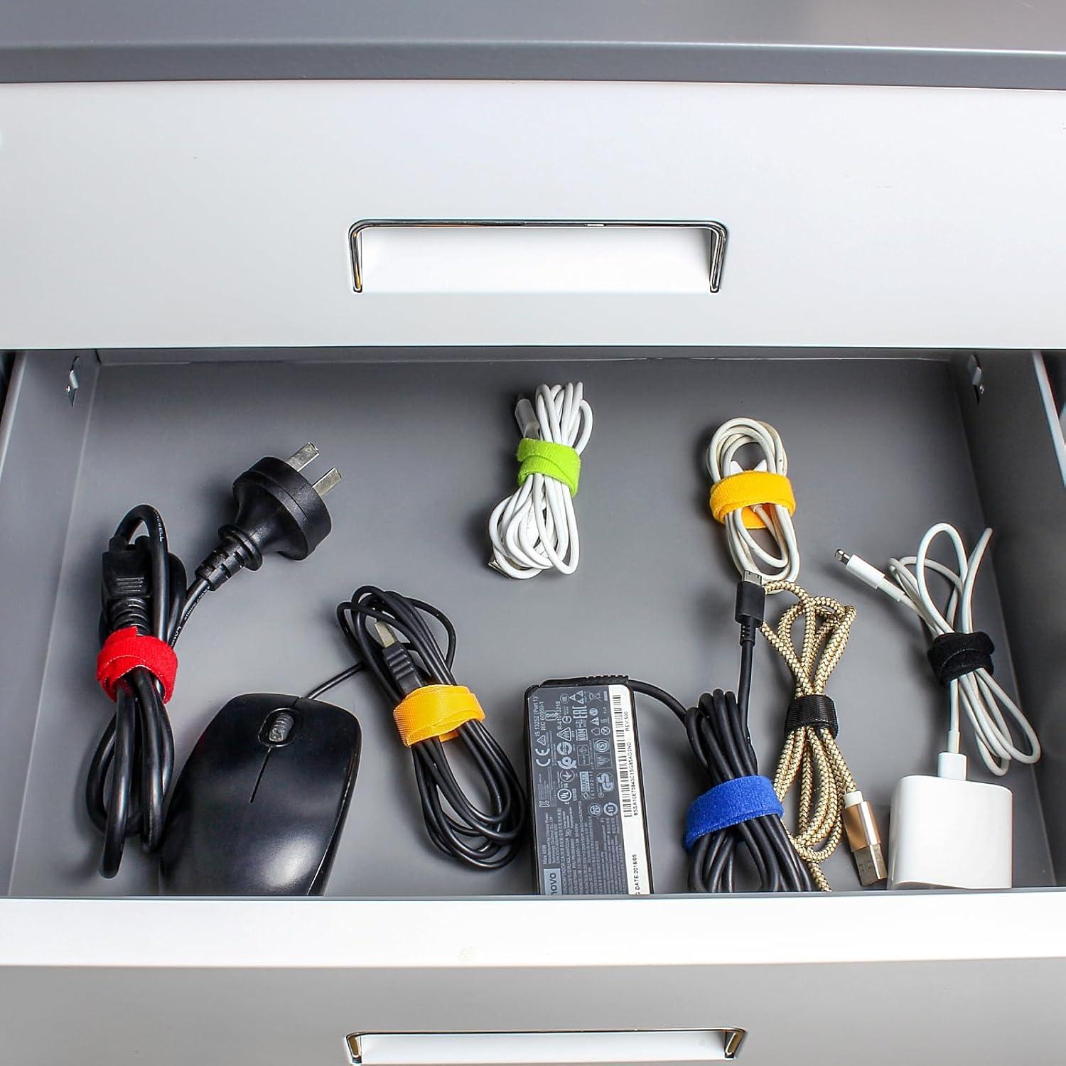 Organizador de Cables OneLeaf 120 Piezas 15,24 cm 5 Colores