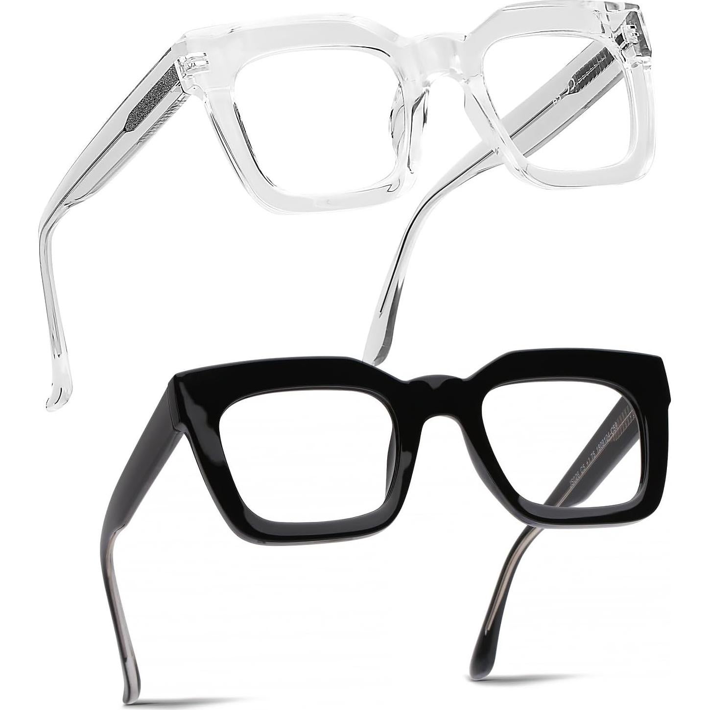 Gafas de Lectura AQWANO para Mujeres Cuadradas con Luz Azul