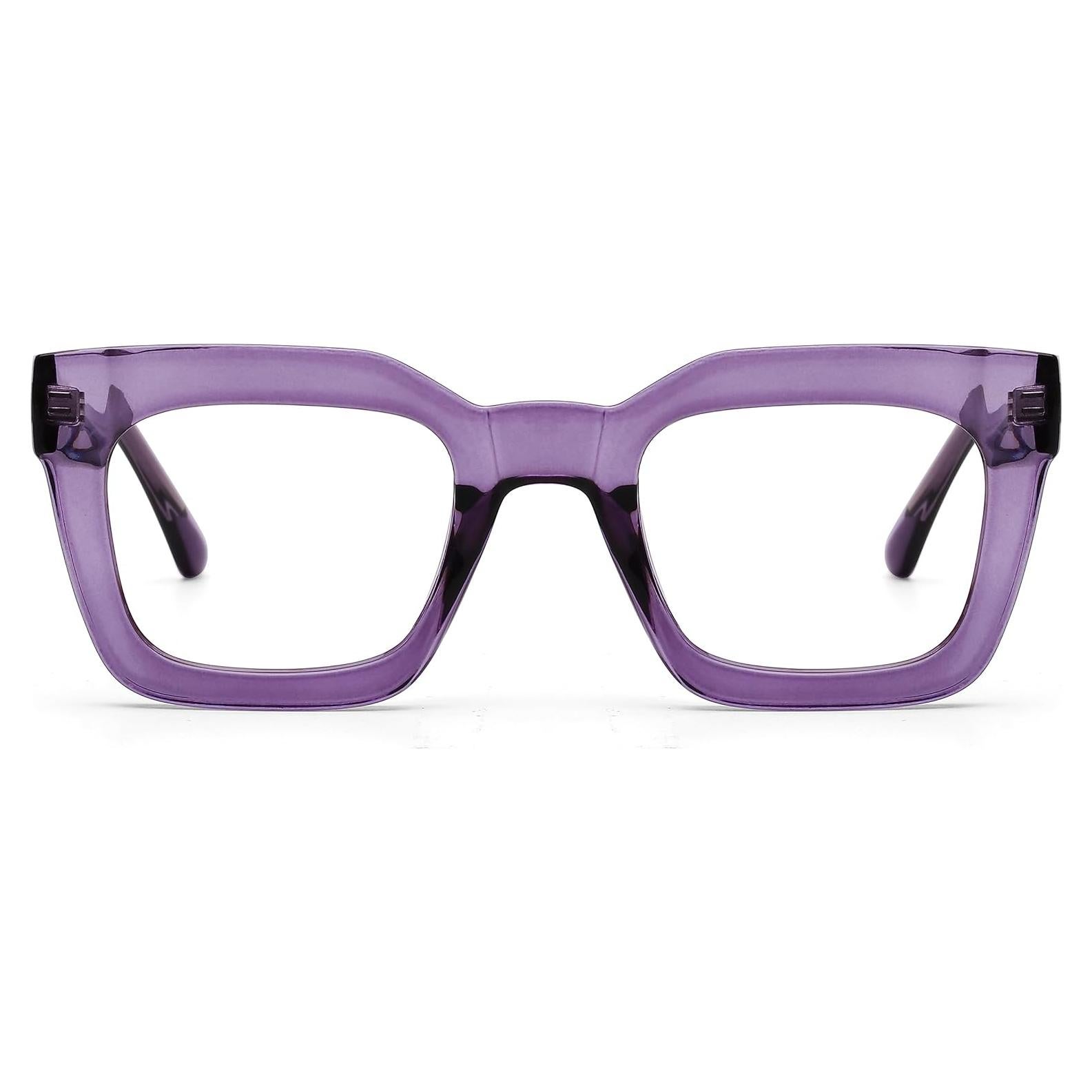 Gafas de Lectura AQWANO para Mujeres 2.25x Filtro Luz Azul Púrpura