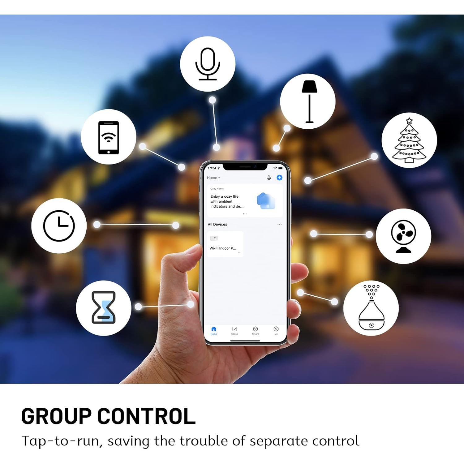 Enchufe Inteligente Nuevo Enchufe Paquete de 4 WiFi 15A