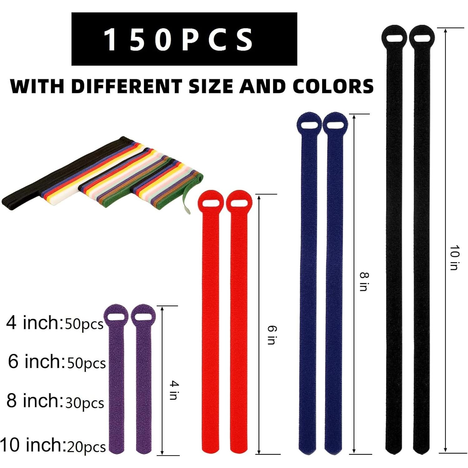 150 Sujetacables Reutilizables HAVE ME TD Multicolor 4-10 cm