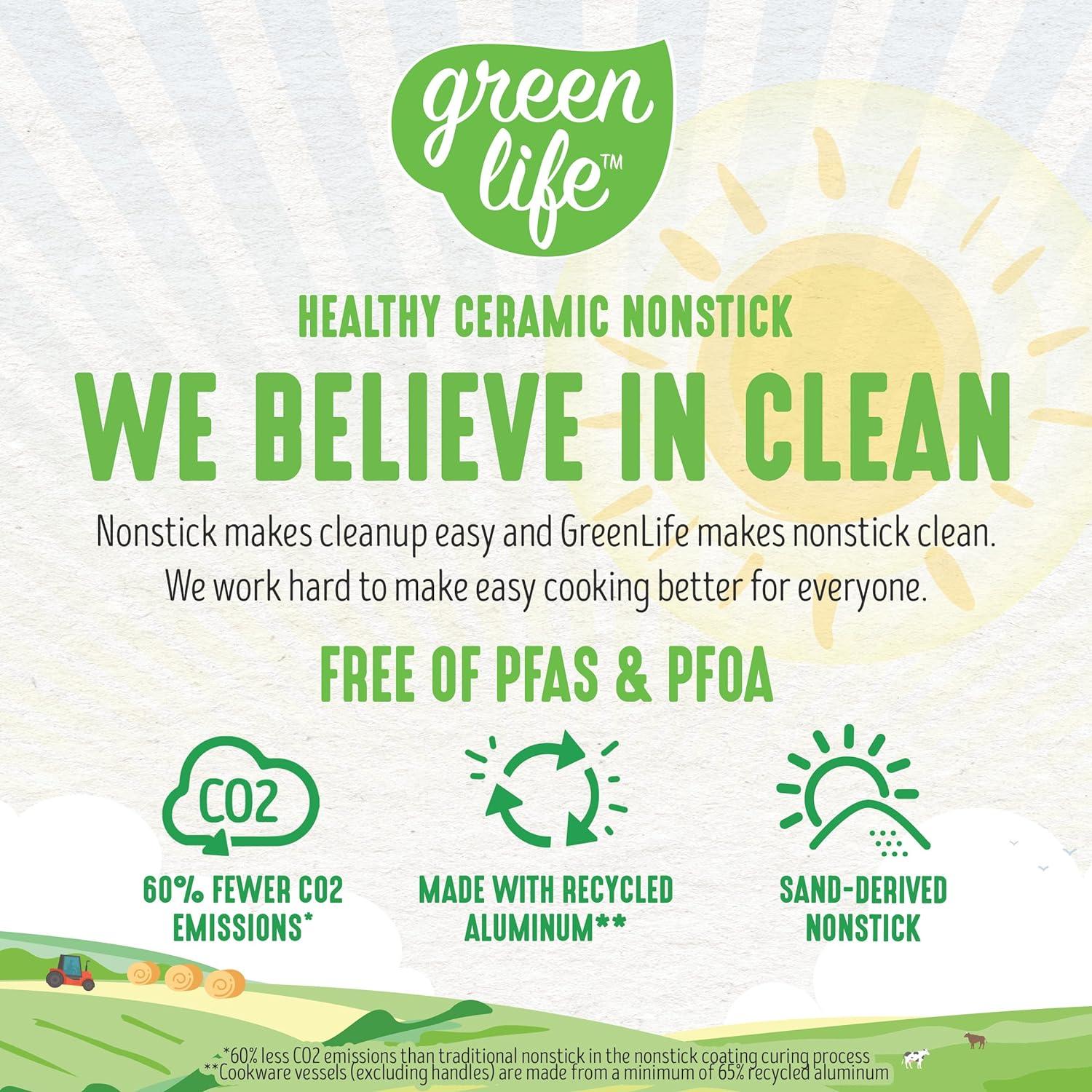 Juego de Utensilios de Cocina GreenLife 16 Piezas Cerámica