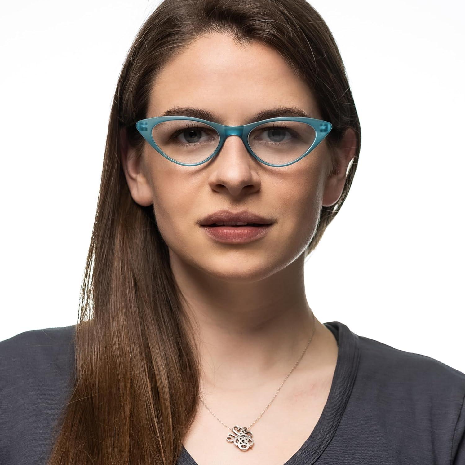 Gafas de Lectura Cat Eye 2SeeLife Azul Aqua 1.0x Lentes Premium