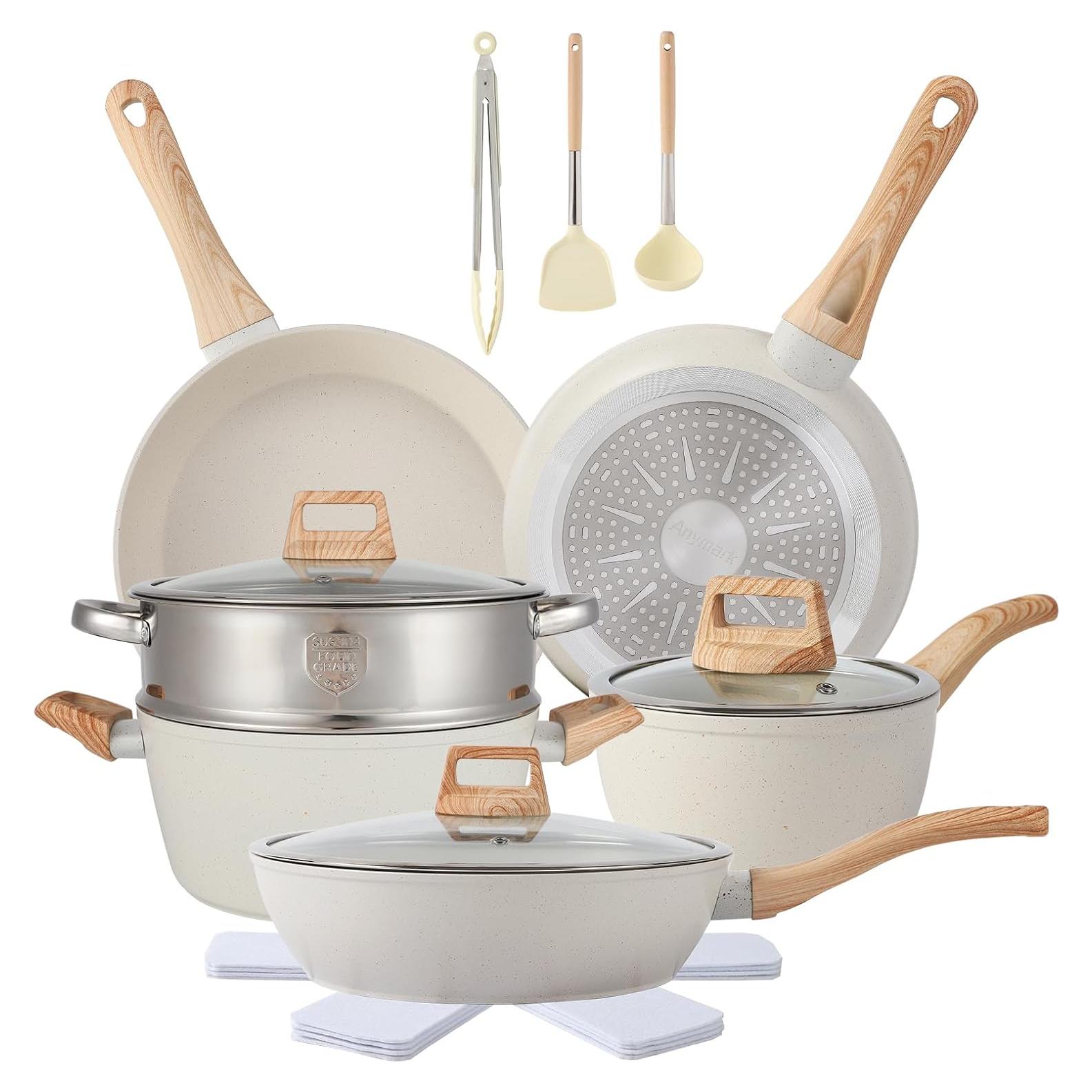 Juego de Ollas y Sartenes Anymark 16 Piezas Antiadherente