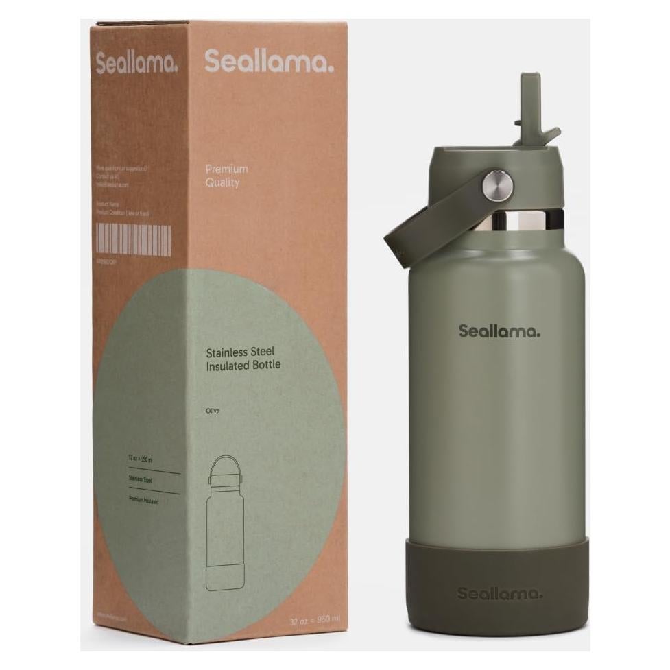 Botella de Agua Seallama 32 oz Acero Inoxidable Verde
