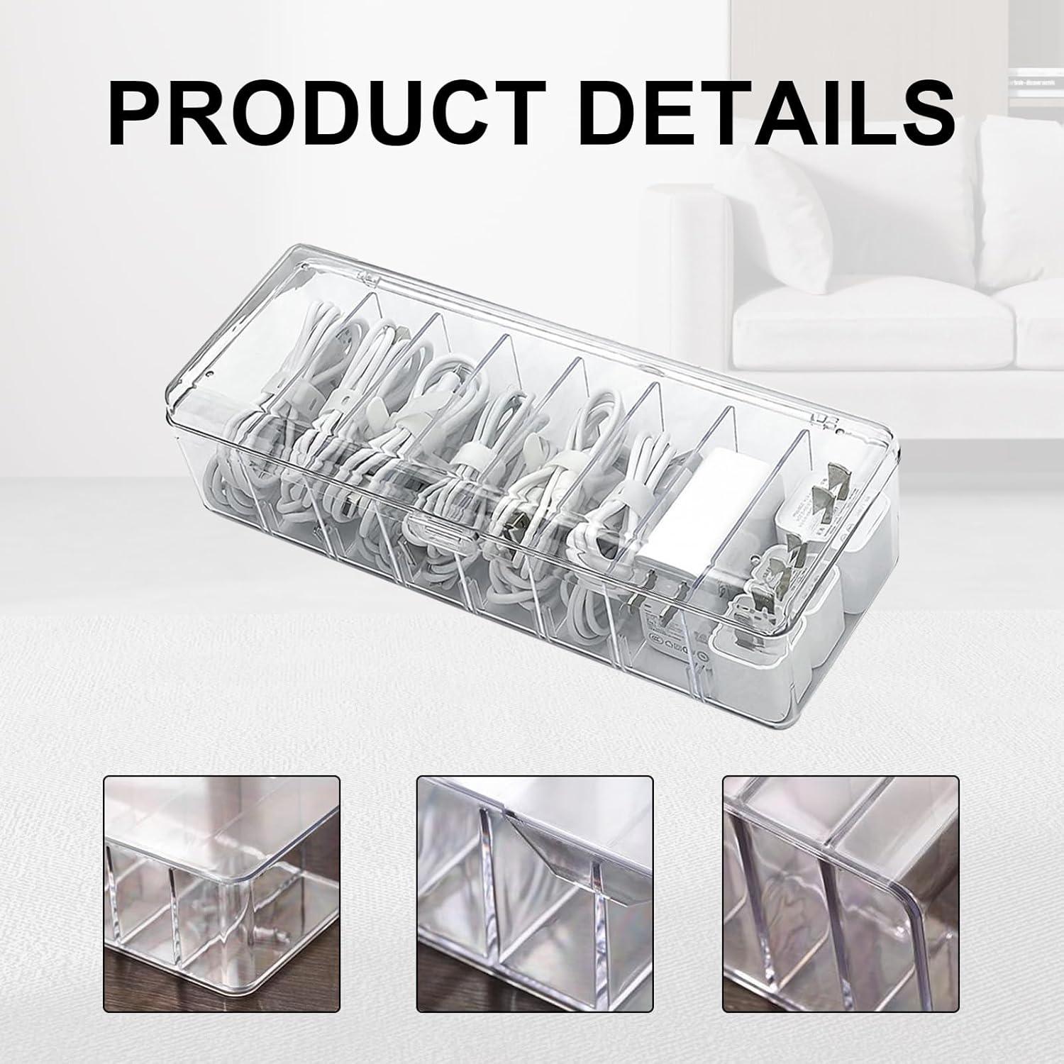 Caja organizadora de cables Hyuetrsa 4 piezas 26x10x6 cm