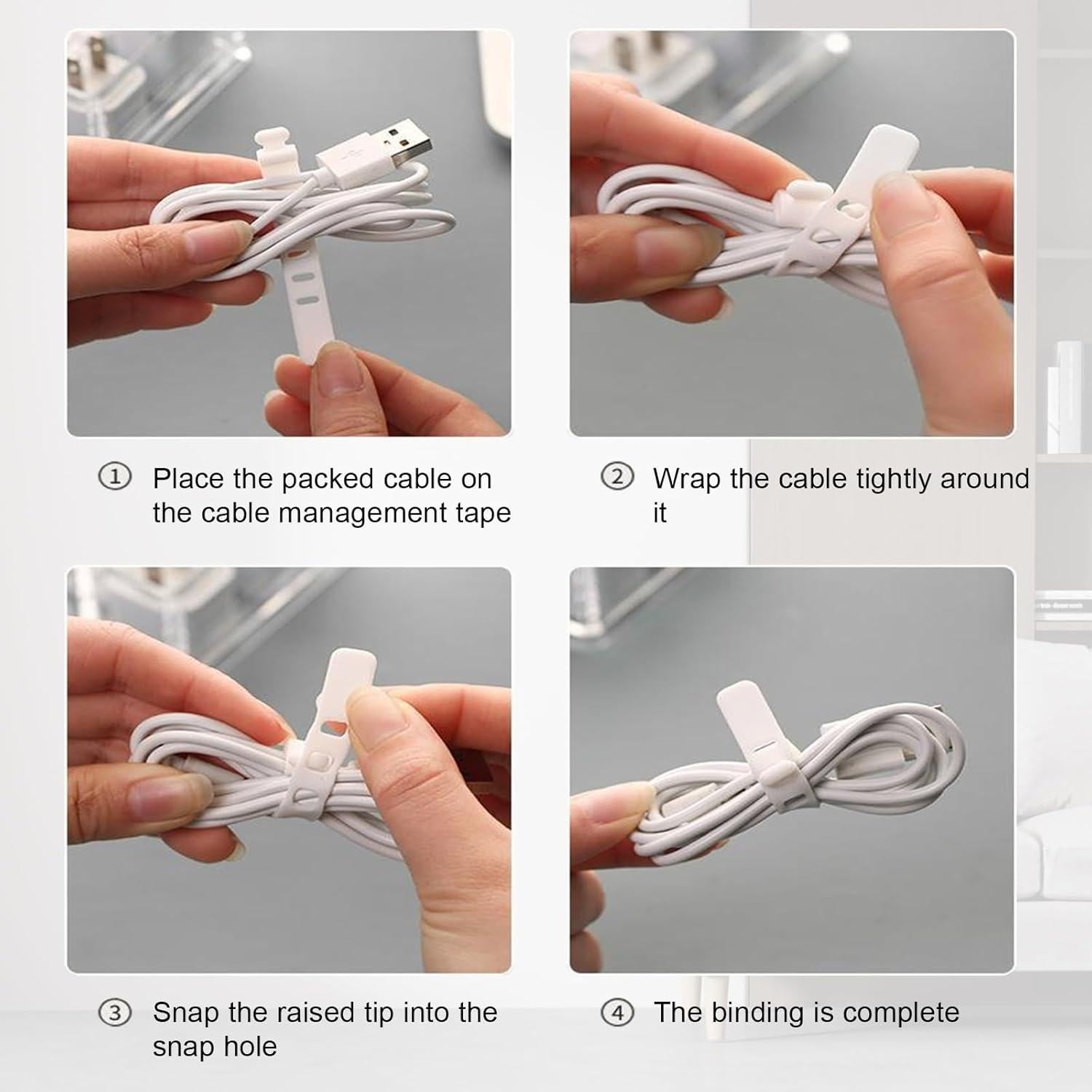 Caja organizadora de cables Hyuetrsa 4 piezas 26x10x6 cm