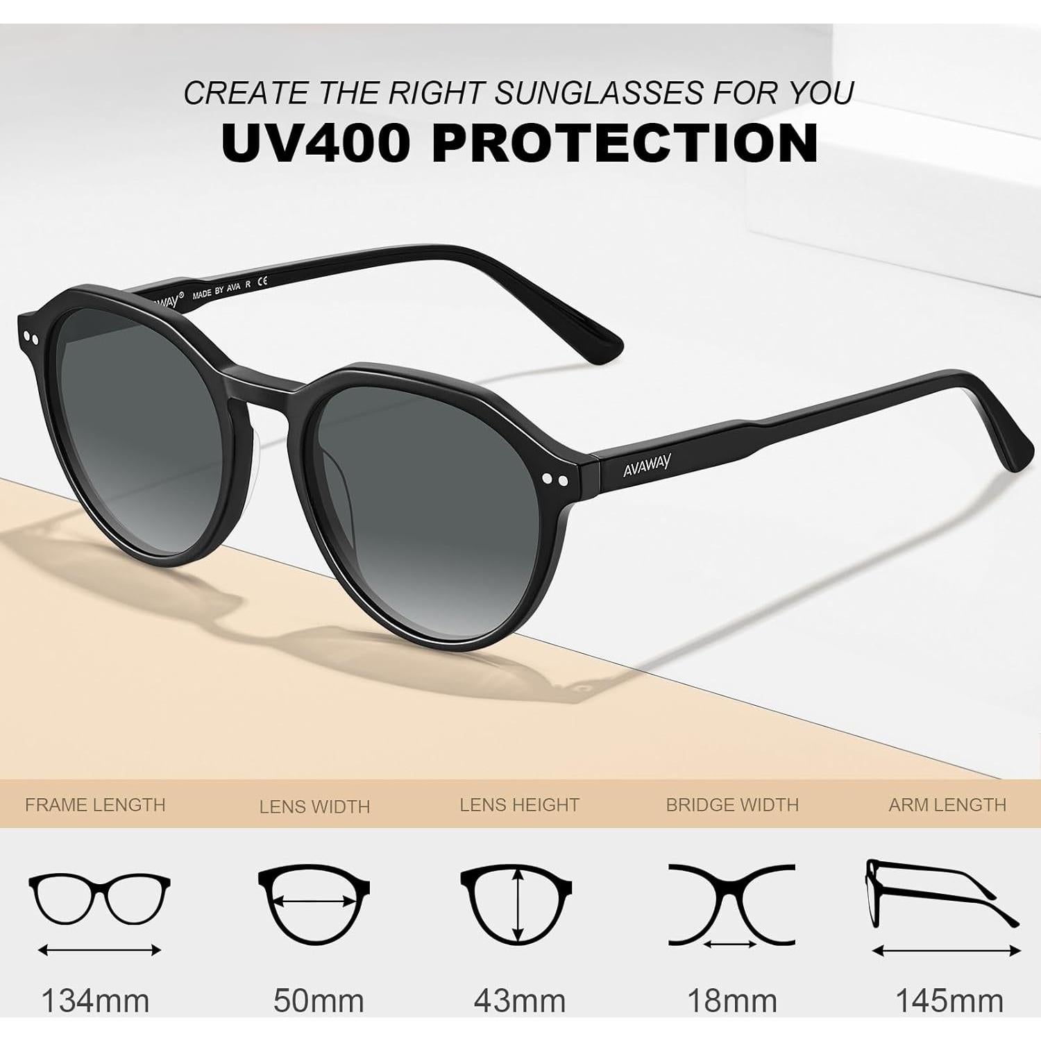 Gafas de sol polarizadas AVAWAY para mujer cara pequeña UV400