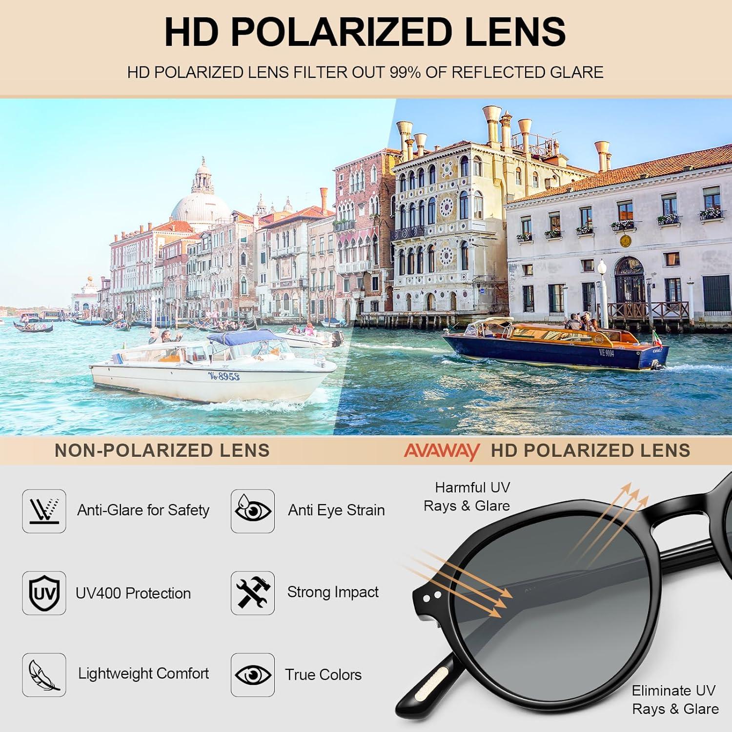 Gafas de sol polarizadas AVAWAY para mujer cara pequeña UV400