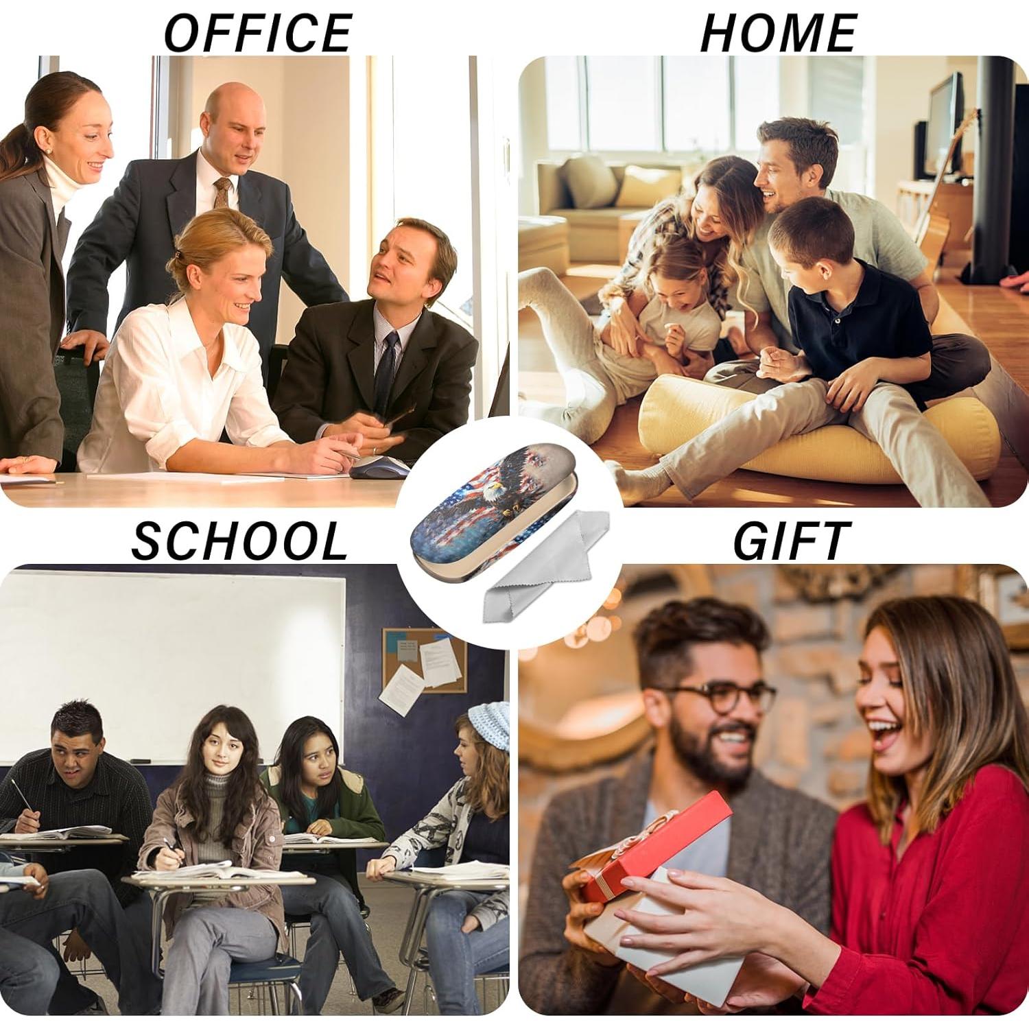 Estuche para Gafas Duro con Paño de Limpieza - Unisex