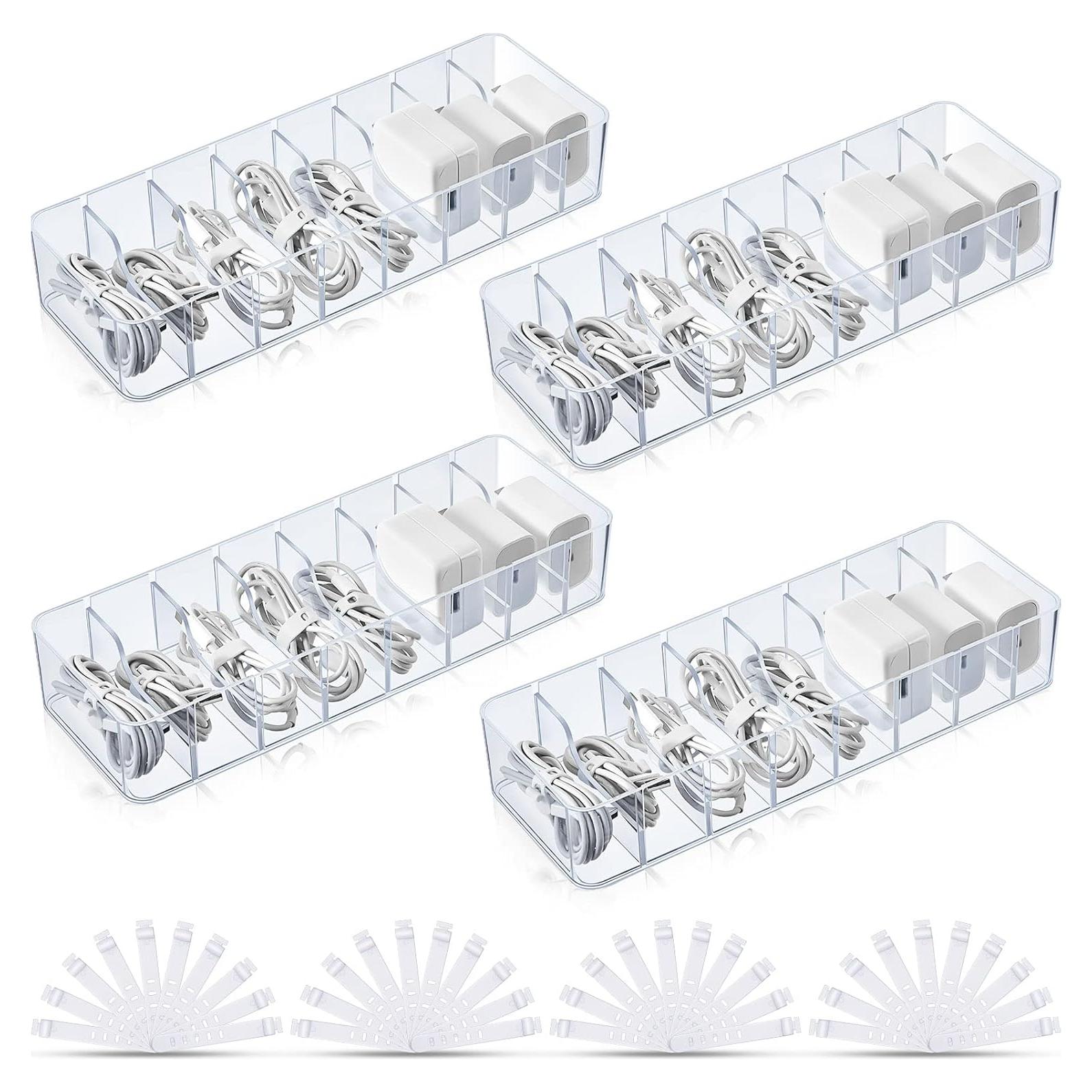 Caja Organizadora de Cables Tatuo 4 Pcs Transparente