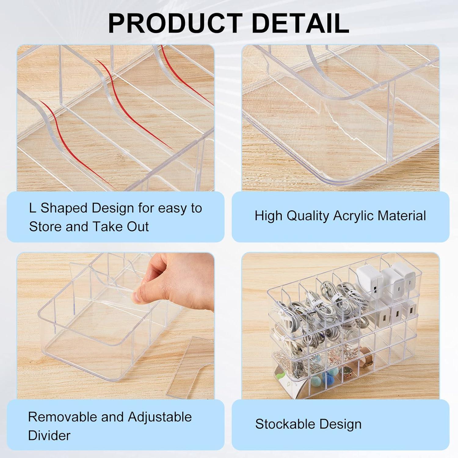 Caja Organizadora de Cables Tatuo 4 Pcs Transparente