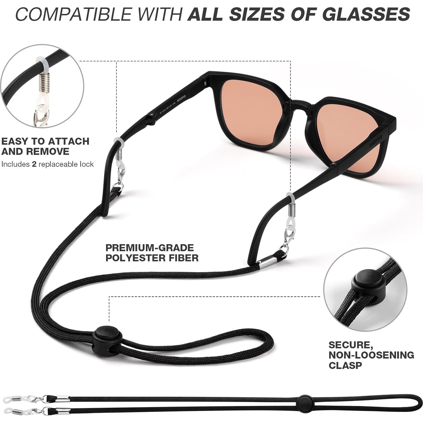 Correa para Gafas DUGRAFT - Ajustable, 75 cm, Negro