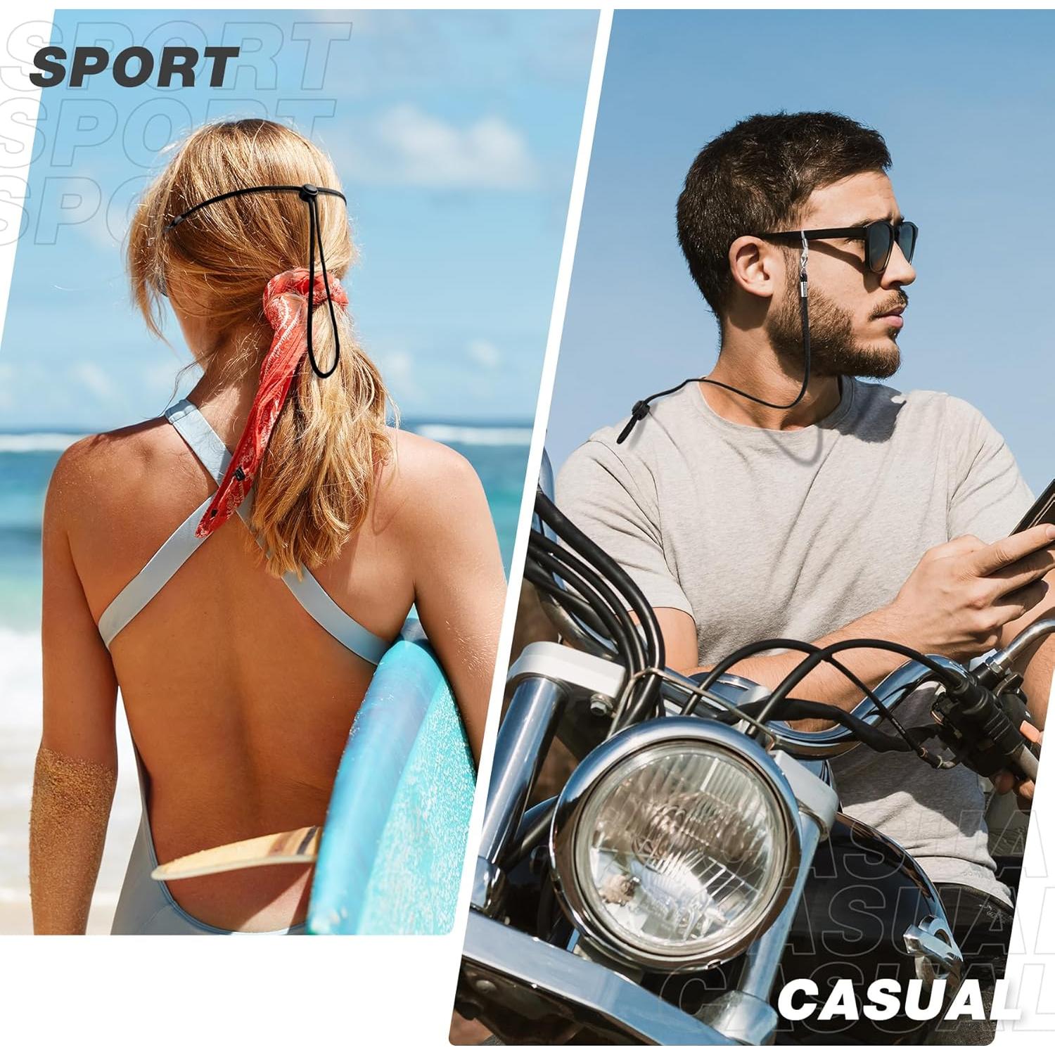 Correa para Gafas DUGRAFT - Ajustable y Segura - Negro