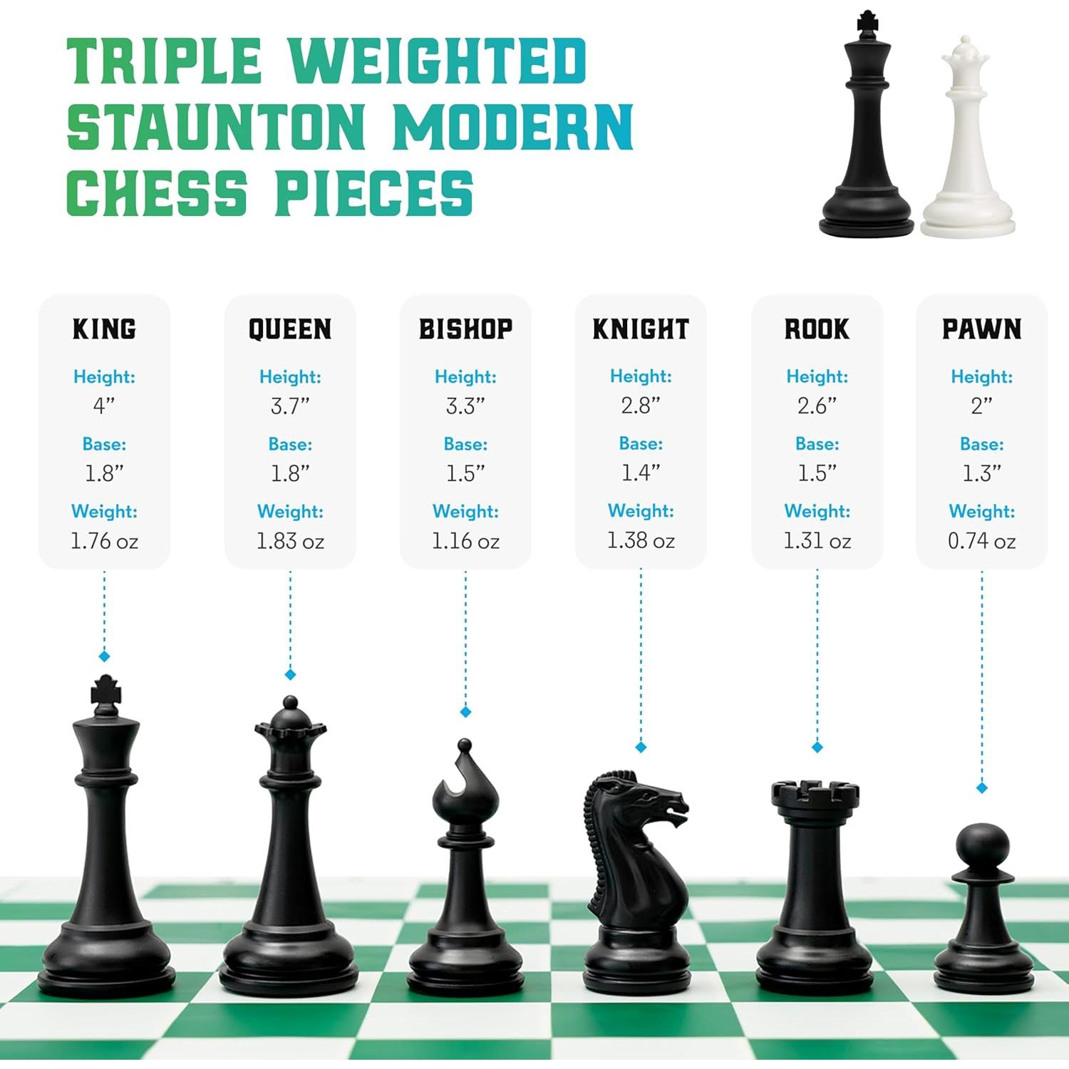 Juego de Ajedrez Profesional Chess Geeks 3X Piezas Pesadas