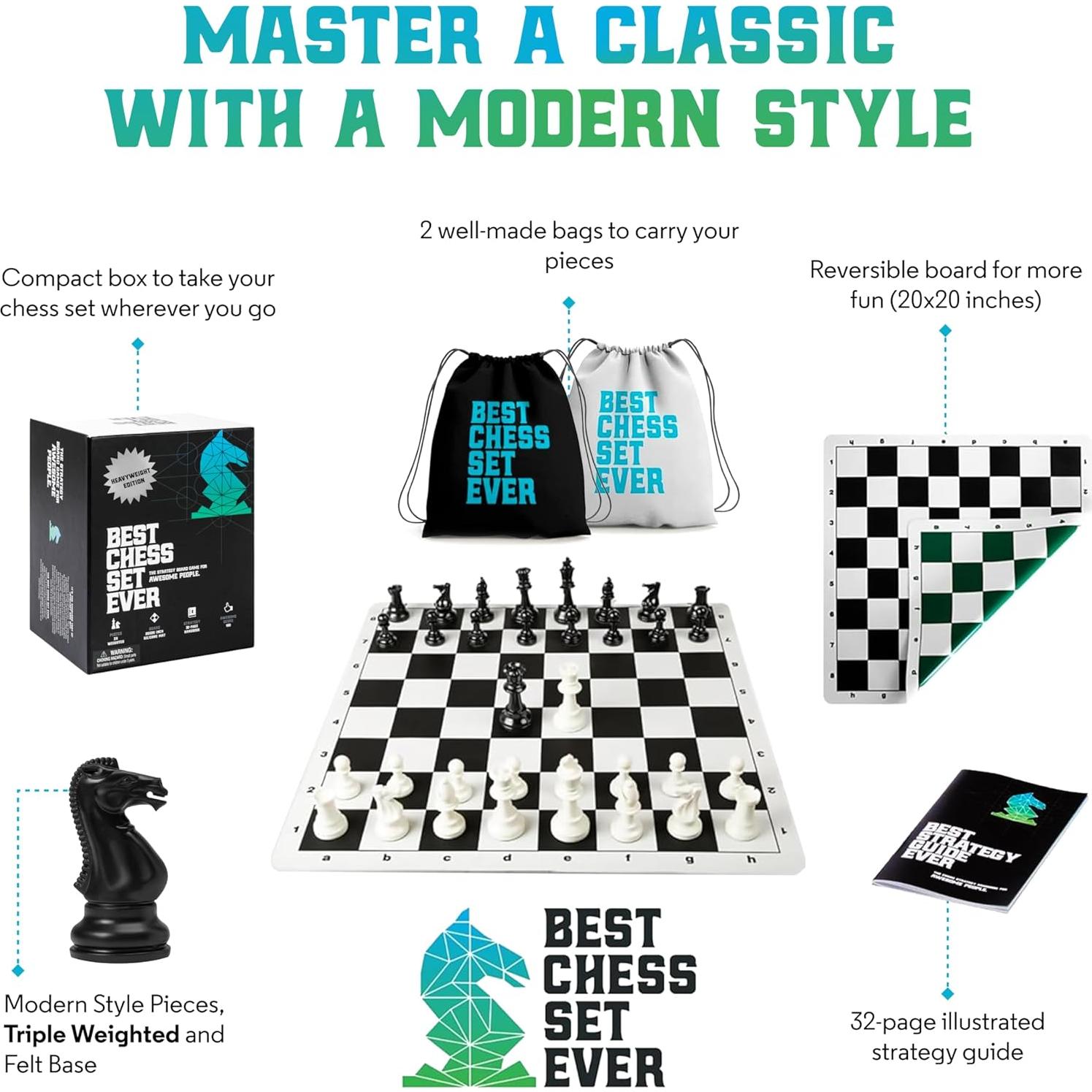 Juego de Ajedrez Profesional Chess Geeks 3X Piezas Pesadas