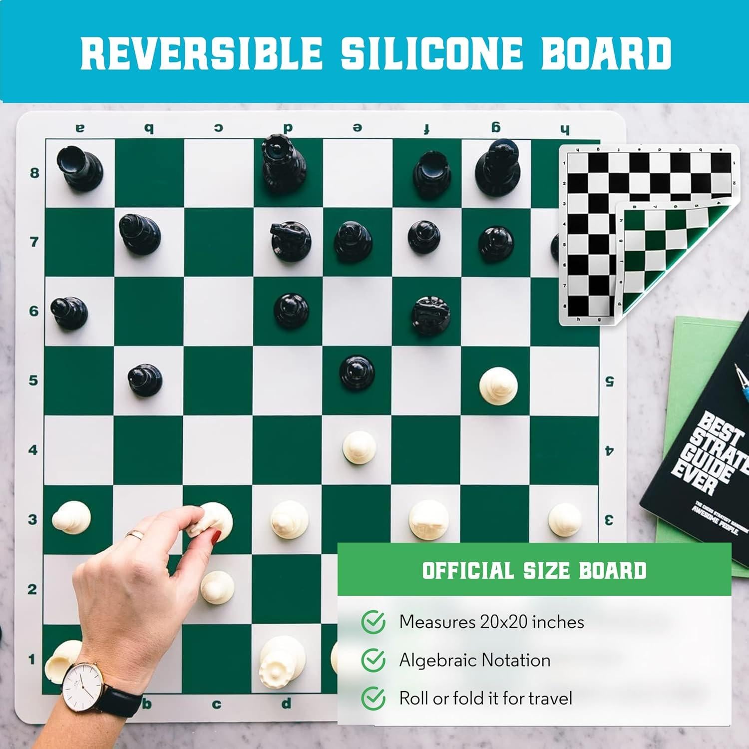 Juego de Ajedrez Profesional Chess Geeks 3X Piezas Pesadas