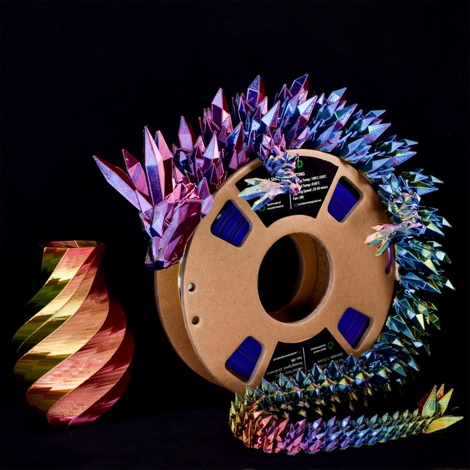 Filamento PLA 1.75mm OVV3D Tri-color Seda 1kg