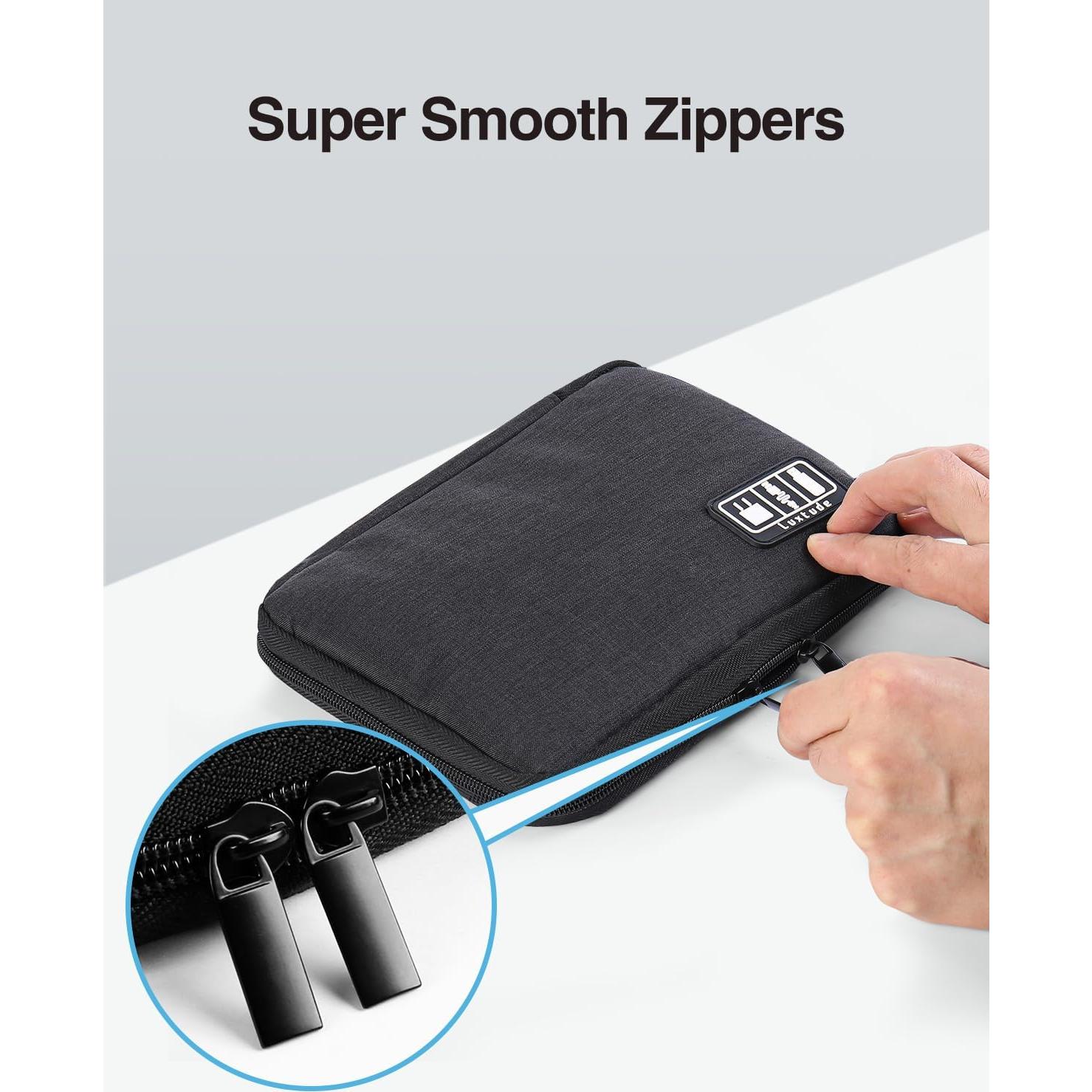 Organizador de Cables Luxtude 24x16cm Negro Portátil