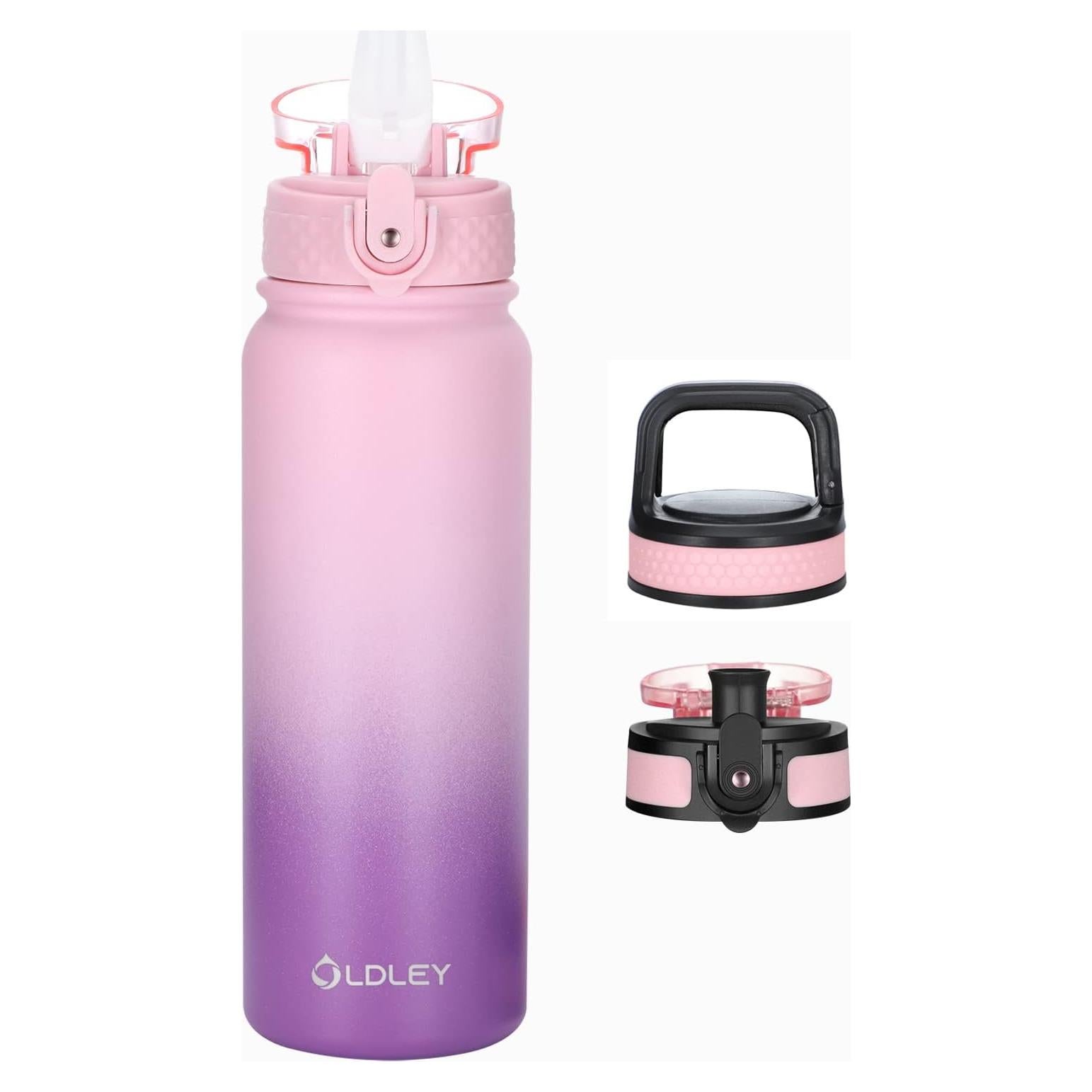 Botella de Agua Aislada Oldley 591 ml con 3 Tapas