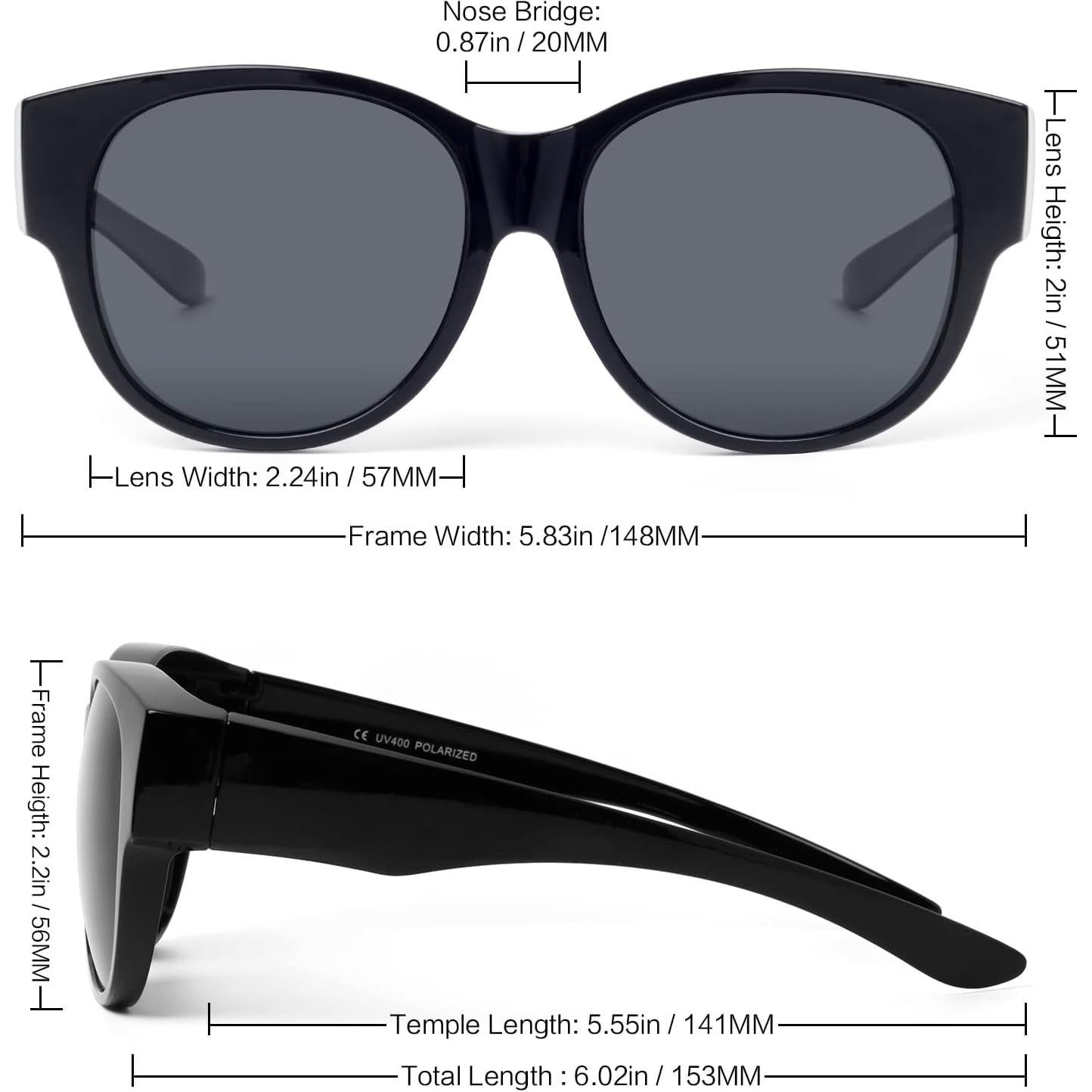 Gafas de sol polarizadas Face Shadow para usar sobre gafas UV400