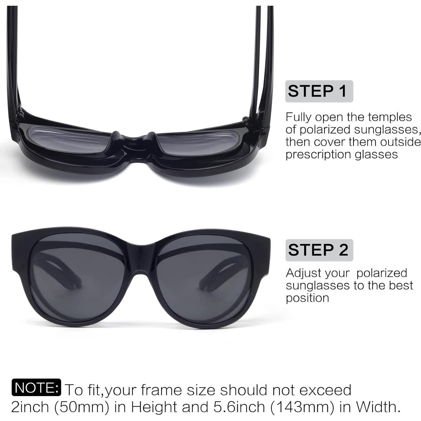 Gafas de sol polarizadas Face Shadow para usar sobre gafas UV400