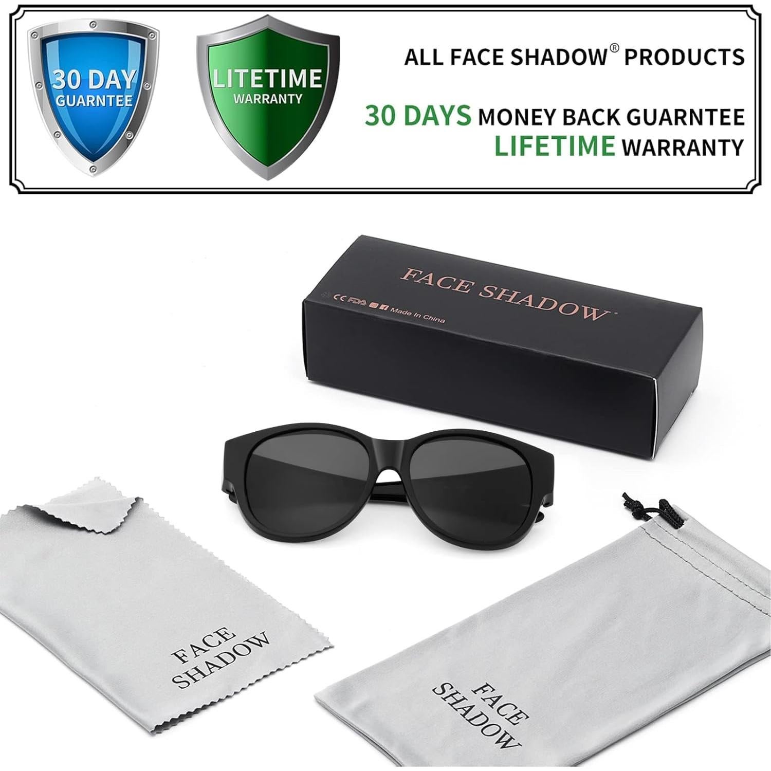 Gafas de sol polarizadas Face Shadow para usar sobre gafas UV400