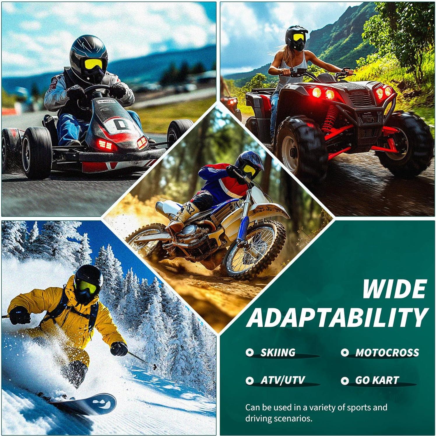 Gafas de motocross DREAMIZER con máscara facial removible