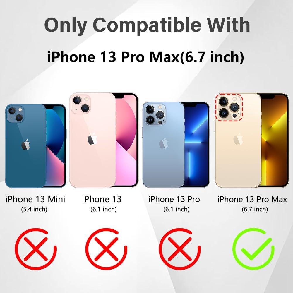 Funda Fiyart para iPhone 13 Pro Max Oro con Corazones