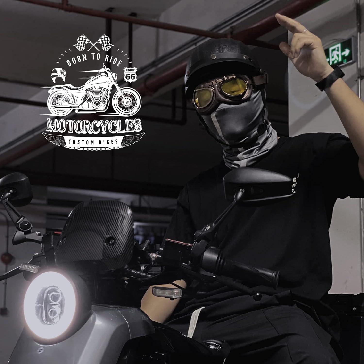 Gafas de Motocicleta Vintage GGBuy Marrón Amarillo Anti Niebla