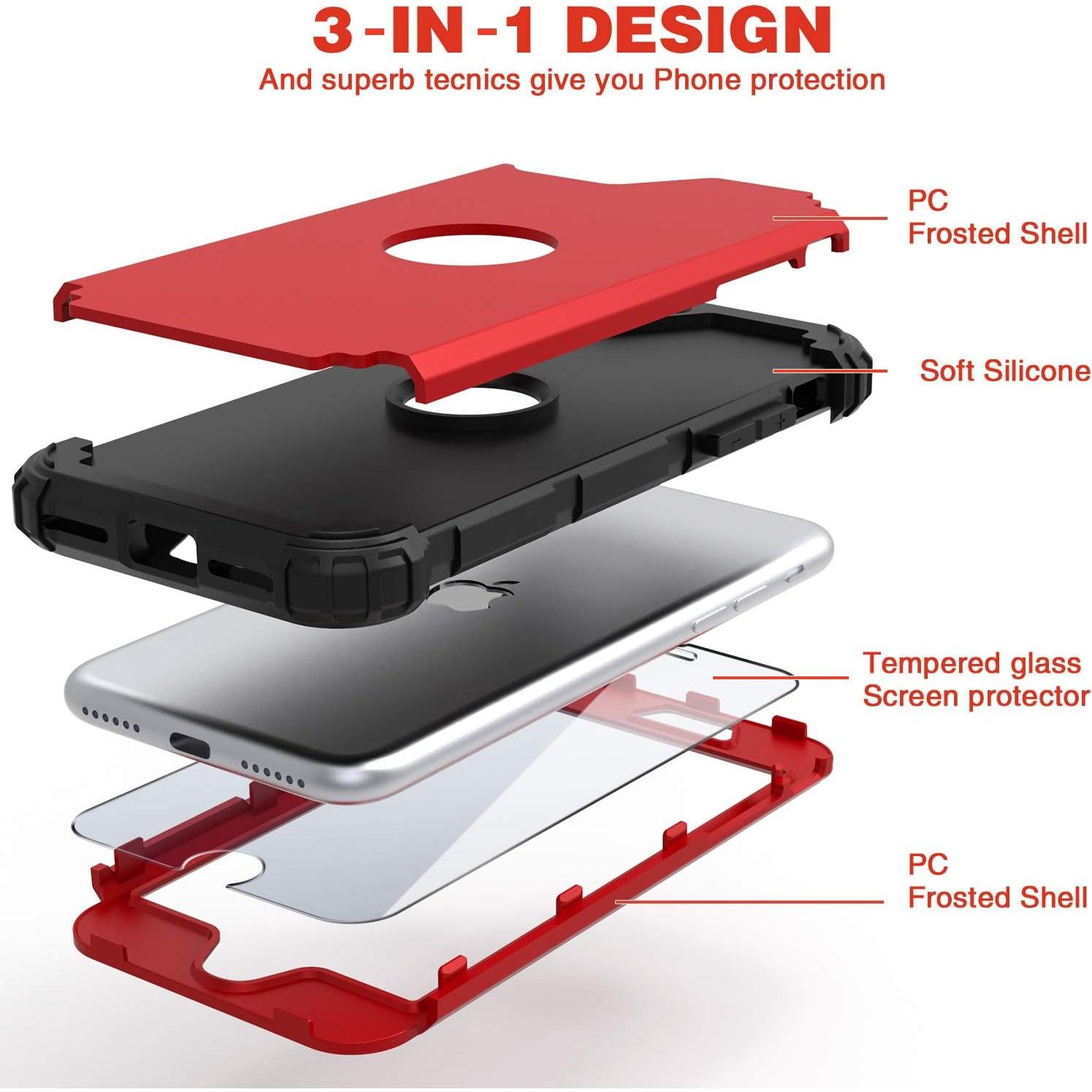 Funda IDweel para iPhone SE 2020/2022 con Protector