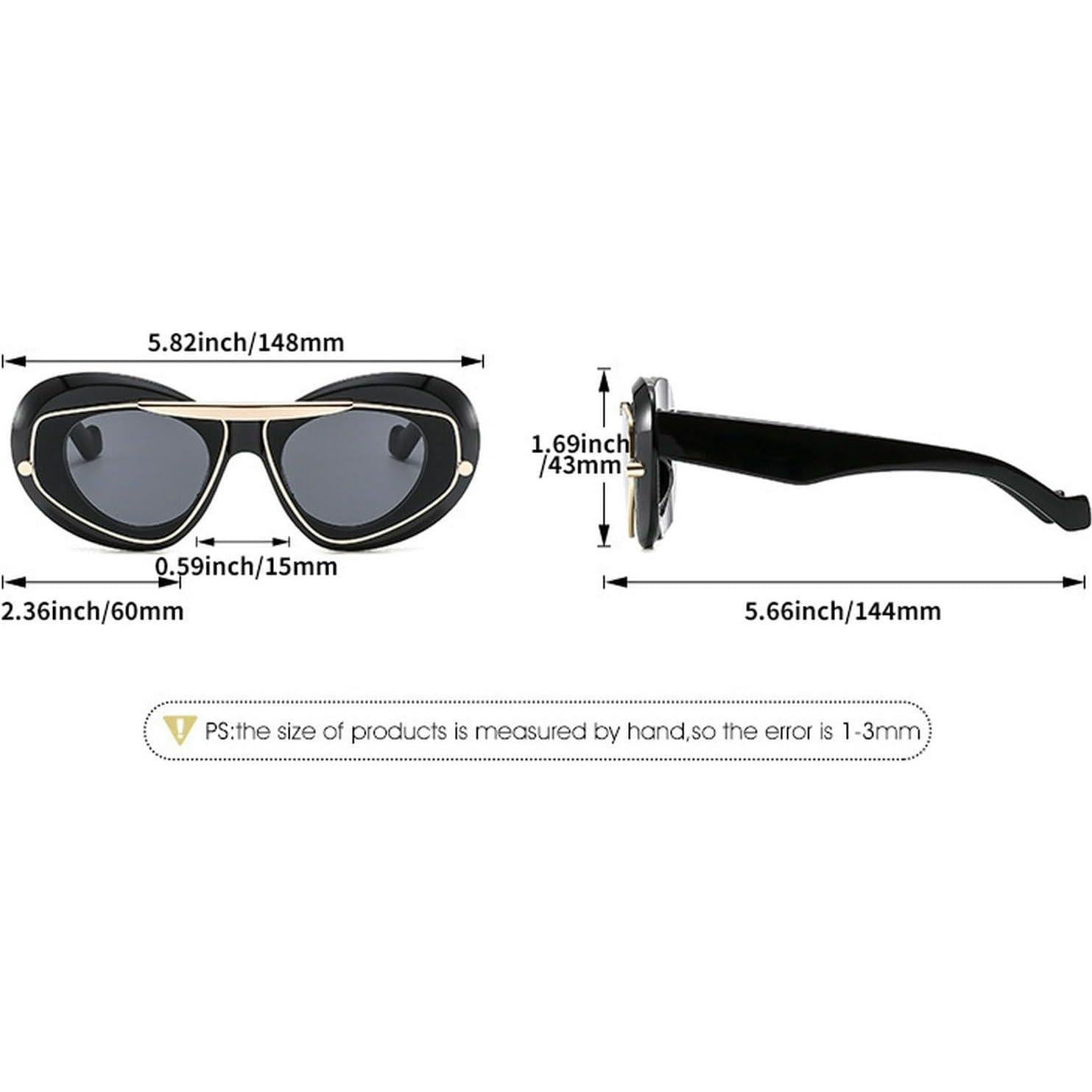 Gafas de Sol Oversized UV400 Laureles 3 Pack Unisex