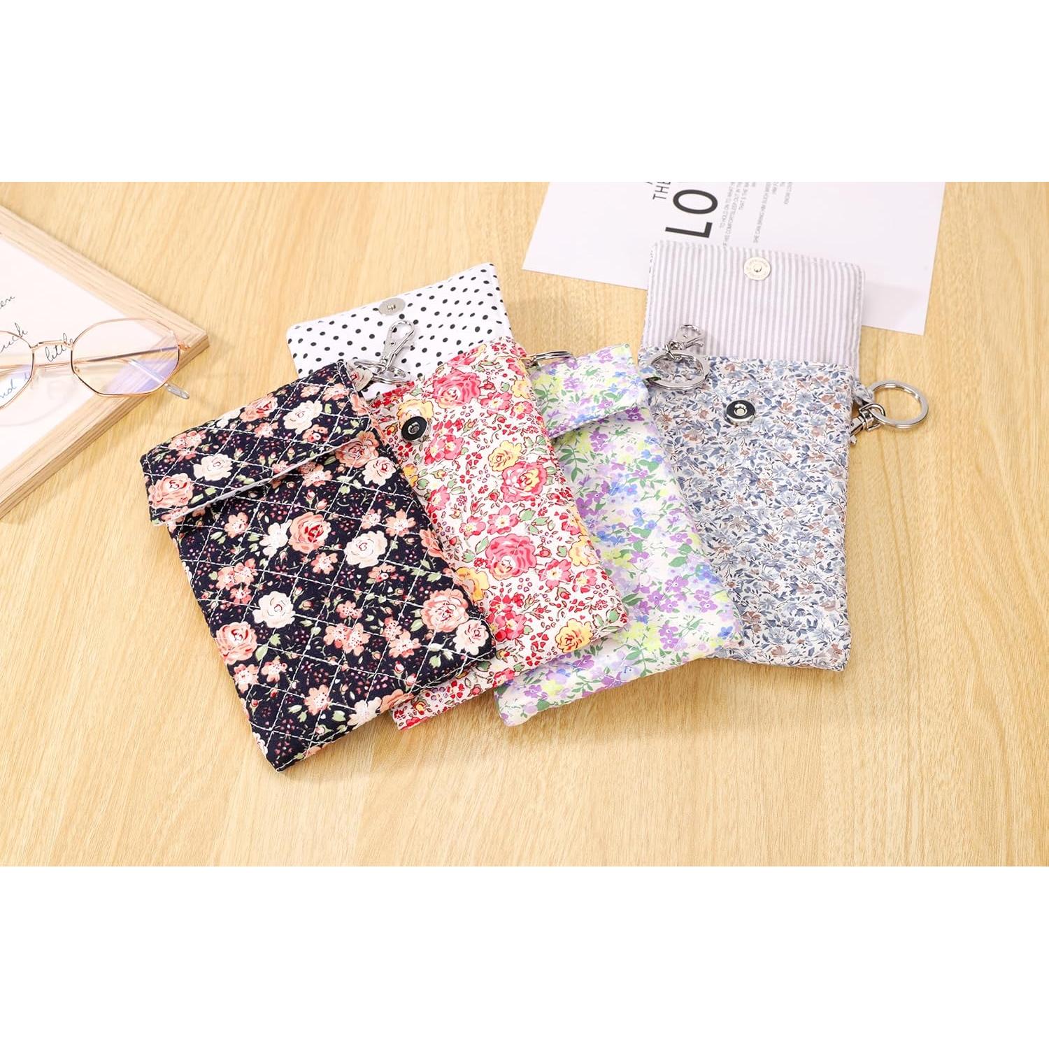 Funda Doble para Gafas Suave con Clip y Llave - Floral Negro