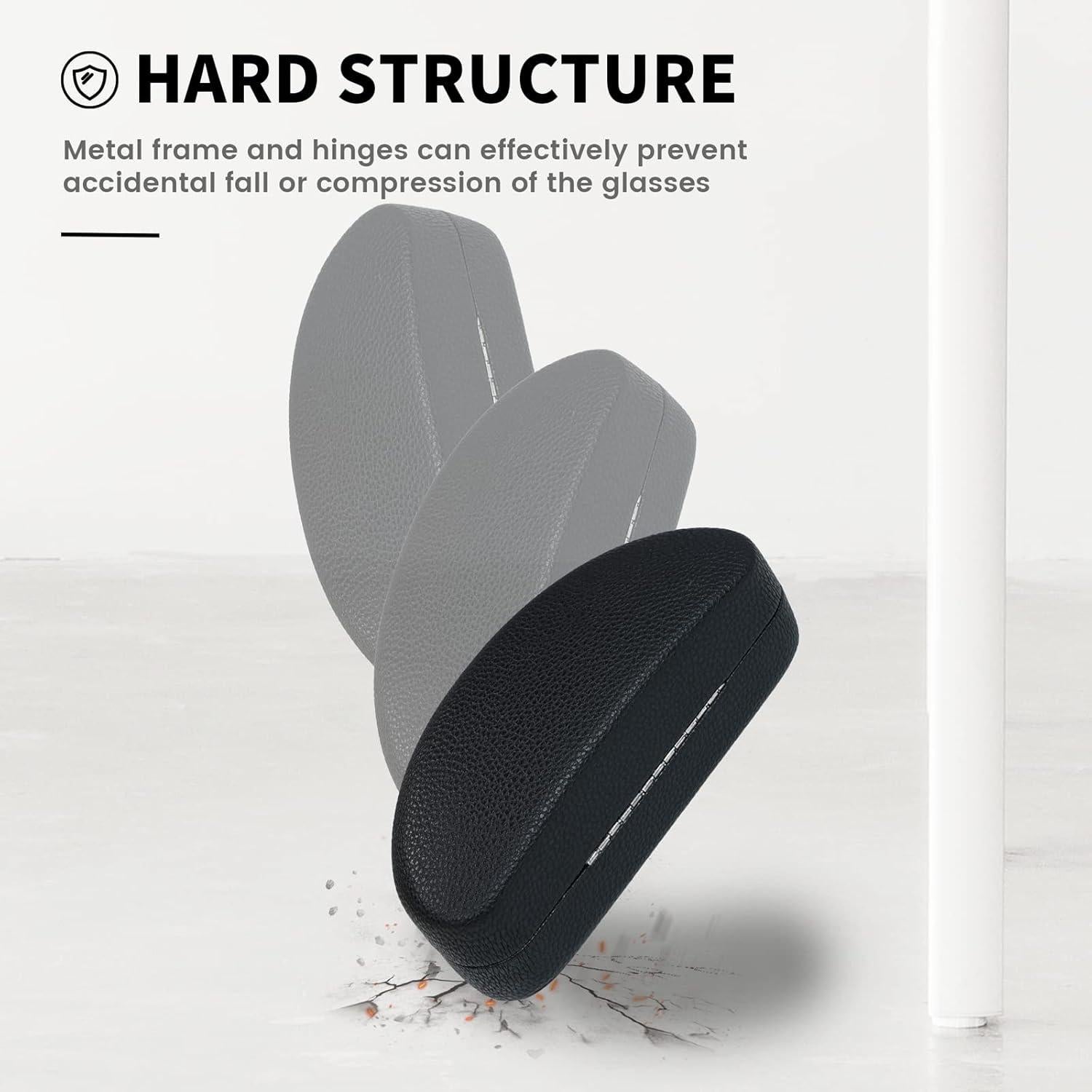 Funda Dura para Gafas de Sol Molshine Negra con Paño