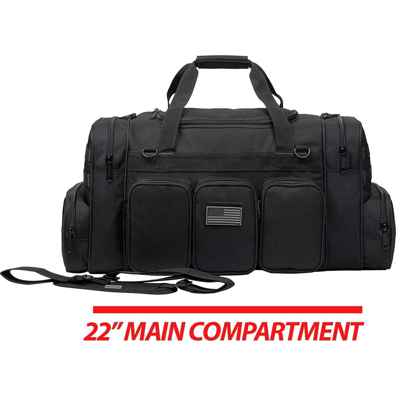 Bolsa de Duffel Táctica K-Cliffs 55.88cm Negra 22L