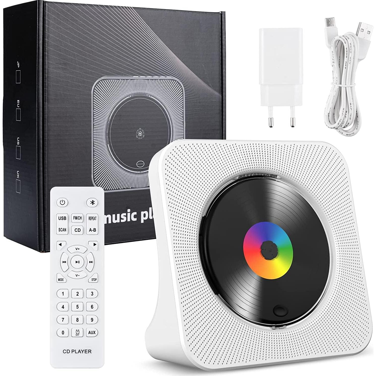 Reproductor de CD Gueray G906 Blanco Bluetooth HiFi USB